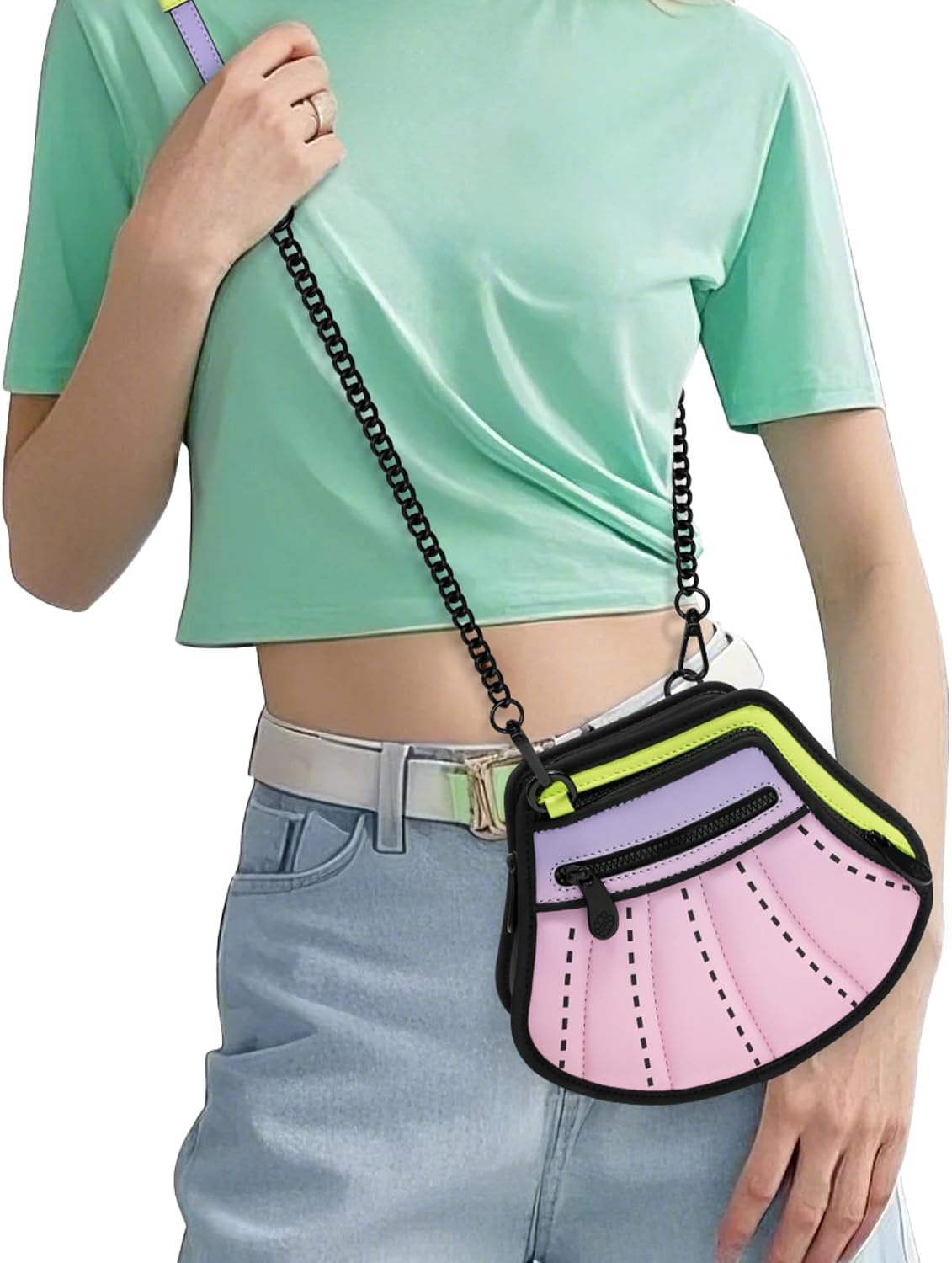 2D Cartoon Crossbody Bag (Venus) - Fun Pop Art, Trendy Cross Body Shoulder Bags for Women, Senior Year, for Daily and Travel - Image 6