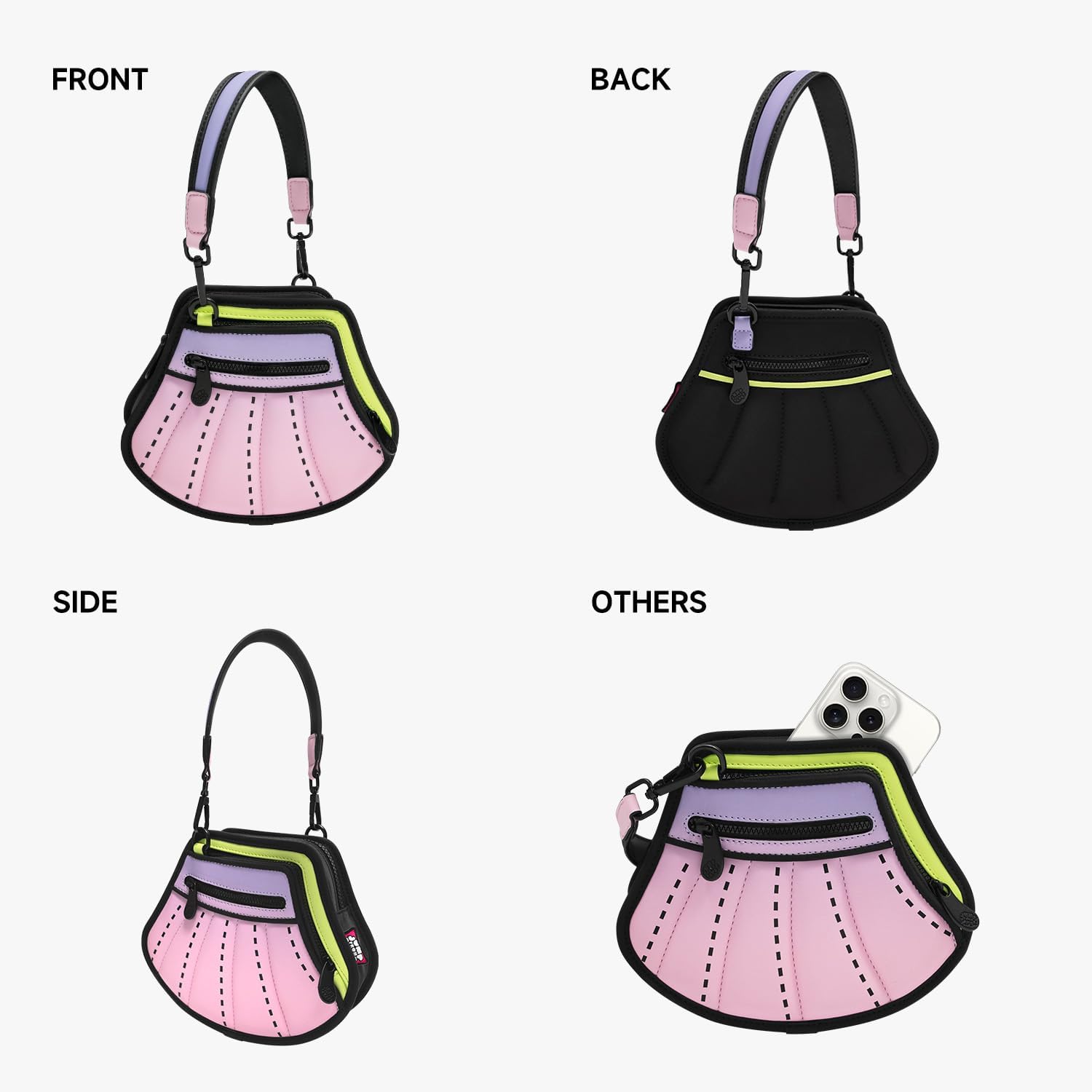 2D Cartoon Crossbody Bag (Venus) - Fun Pop Art, Trendy Cross Body Shoulder Bags for Women, Senior Year, for Daily and Travel - Image 5