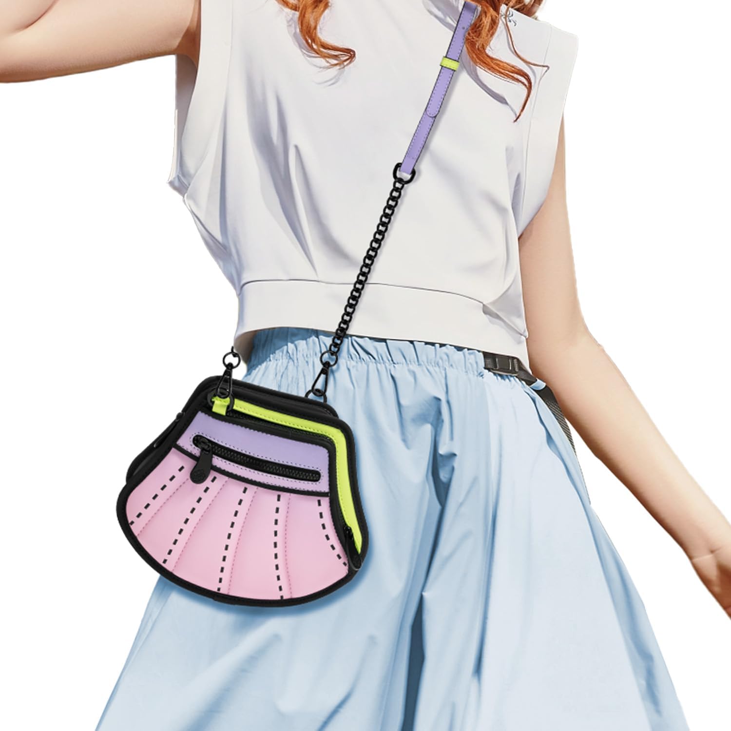 2D Cartoon Crossbody Bag (Venus) - Fun Pop Art, Trendy Cross Body Shoulder Bags for Women, Senior Year, for Daily and Travel - Image 2