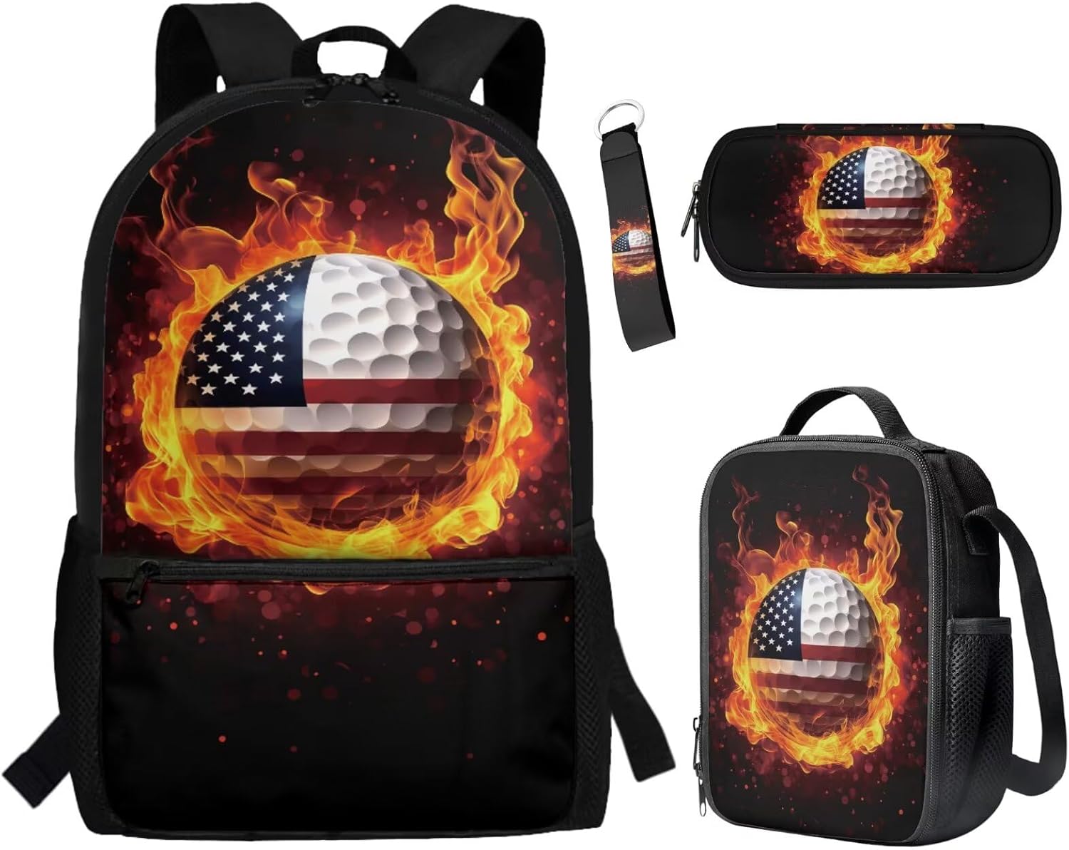 BYCHECAR Axolotl Backpack for Girls 10-12 with Lunchbox Lovely Kids Backpack Portable Lunch Bag Pencil Case Keychain Set Strawberry Pink Daypack Lunch Box Pen Bag Key Chain for Hiking - Image 28