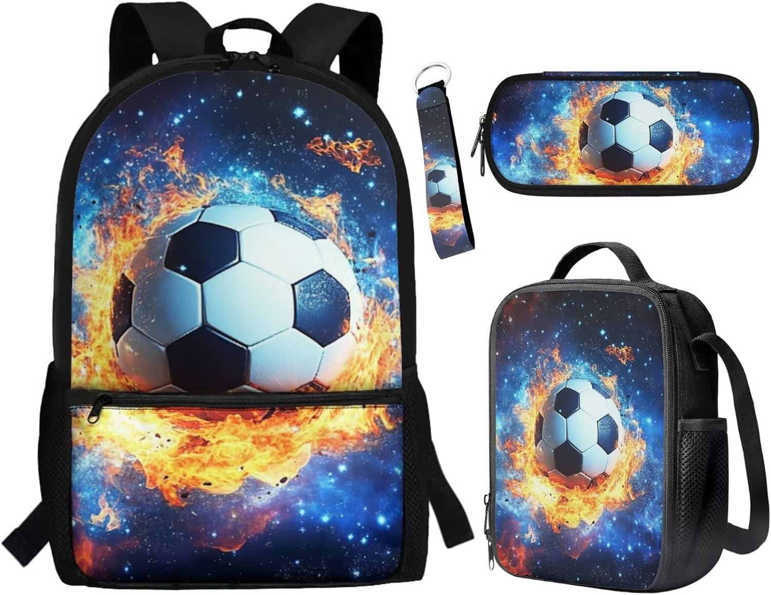 BYCHECAR Axolotl Backpack for Girls 10-12 with Lunchbox Lovely Kids Backpack Portable Lunch Bag Pencil Case Keychain Set Strawberry Pink Daypack Lunch Box Pen Bag Key Chain for Hiking - Image 12