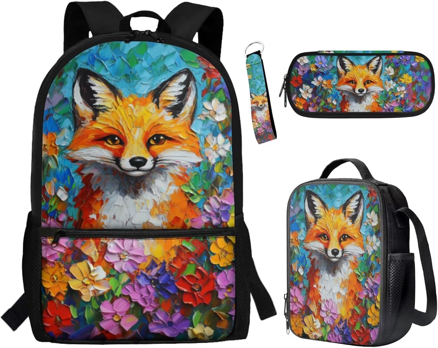 BYCHECAR Axolotl Backpack for Girls 10-12 with Lunchbox Lovely Kids Backpack Portable Lunch Bag Pencil Case Keychain Set Strawberry Pink Daypack Lunch Box Pen Bag Key Chain for Hiking - Image 19