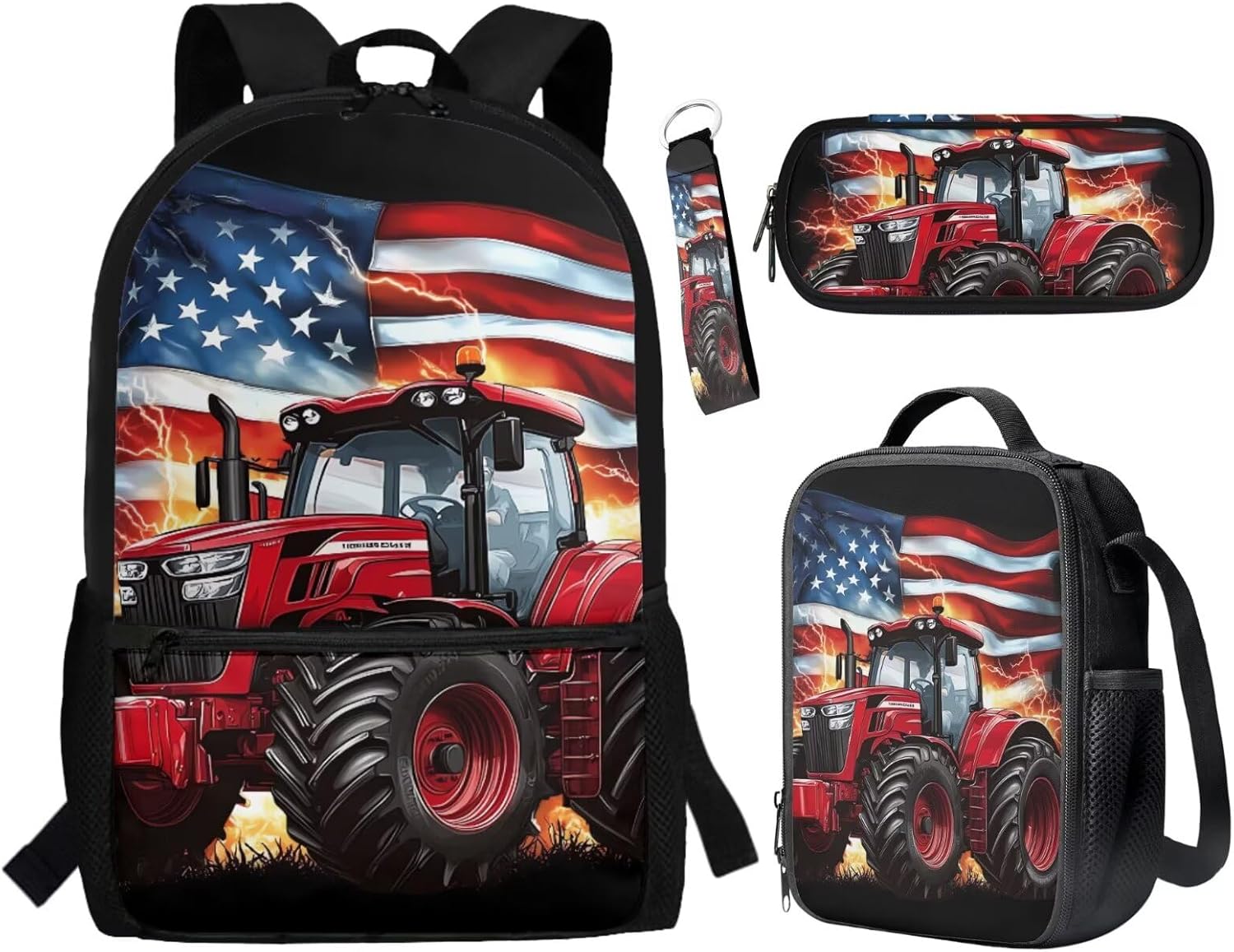 BYCHECAR Axolotl Backpack for Girls 10-12 with Lunchbox Lovely Kids Backpack Portable Lunch Bag Pencil Case Keychain Set Strawberry Pink Daypack Lunch Box Pen Bag Key Chain for Hiking - Image 26