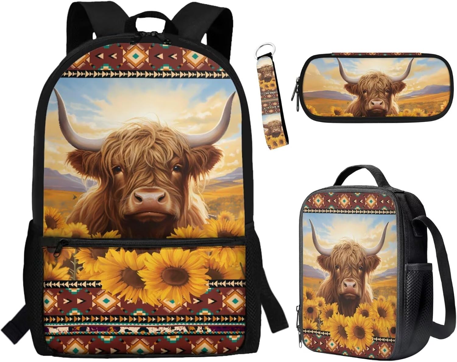 BYCHECAR Axolotl Backpack for Girls 10-12 with Lunchbox Lovely Kids Backpack Portable Lunch Bag Pencil Case Keychain Set Strawberry Pink Daypack Lunch Box Pen Bag Key Chain for Hiking - Image 18