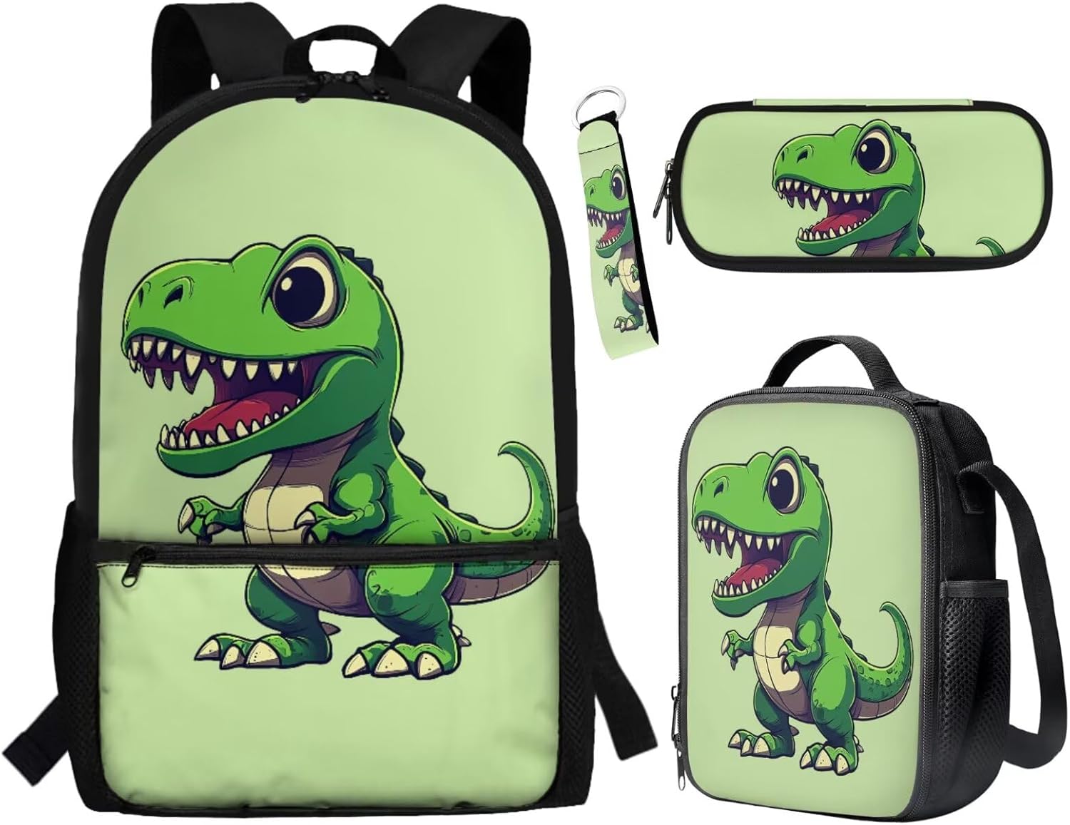 BYCHECAR Axolotl Backpack for Girls 10-12 with Lunchbox Lovely Kids Backpack Portable Lunch Bag Pencil Case Keychain Set Strawberry Pink Daypack Lunch Box Pen Bag Key Chain for Hiking - Image 11