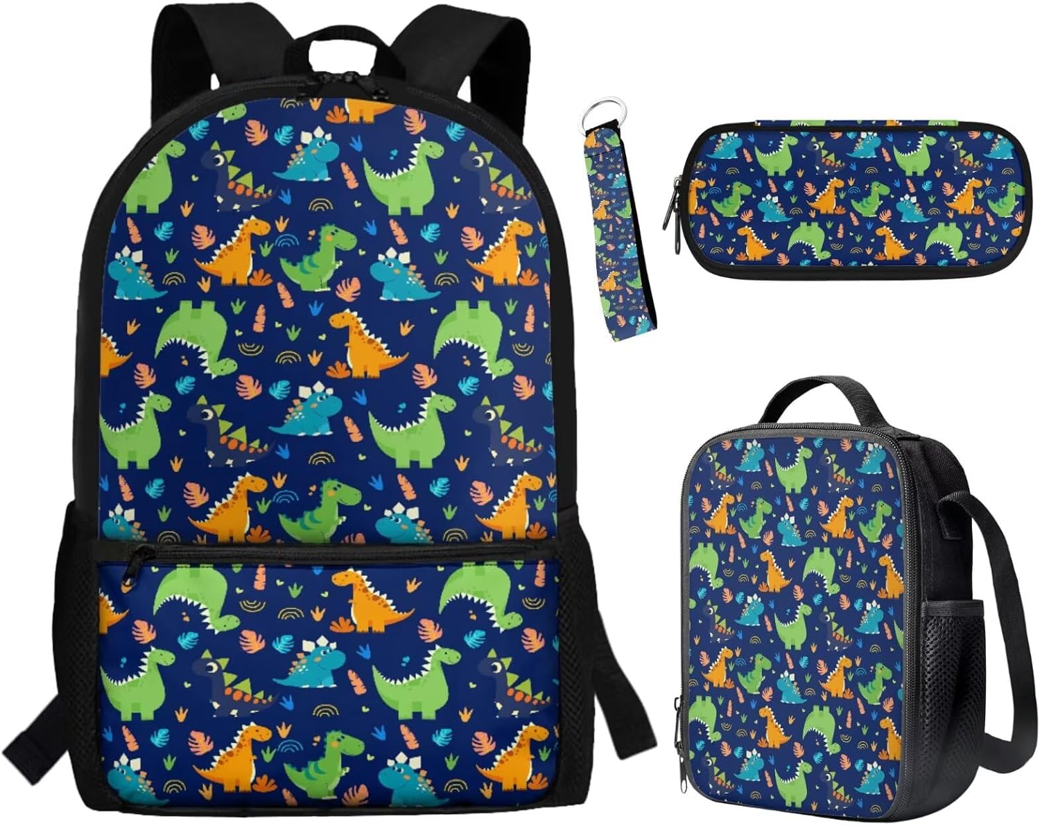 BYCHECAR Axolotl Backpack for Girls 10-12 with Lunchbox Lovely Kids Backpack Portable Lunch Bag Pencil Case Keychain Set Strawberry Pink Daypack Lunch Box Pen Bag Key Chain for Hiking - Image 10