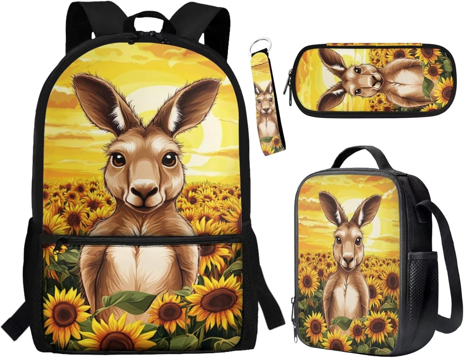 BYCHECAR Axolotl Backpack for Girls 10-12 with Lunchbox Lovely Kids Backpack Portable Lunch Bag Pencil Case Keychain Set Strawberry Pink Daypack Lunch Box Pen Bag Key Chain for Hiking - Image 29