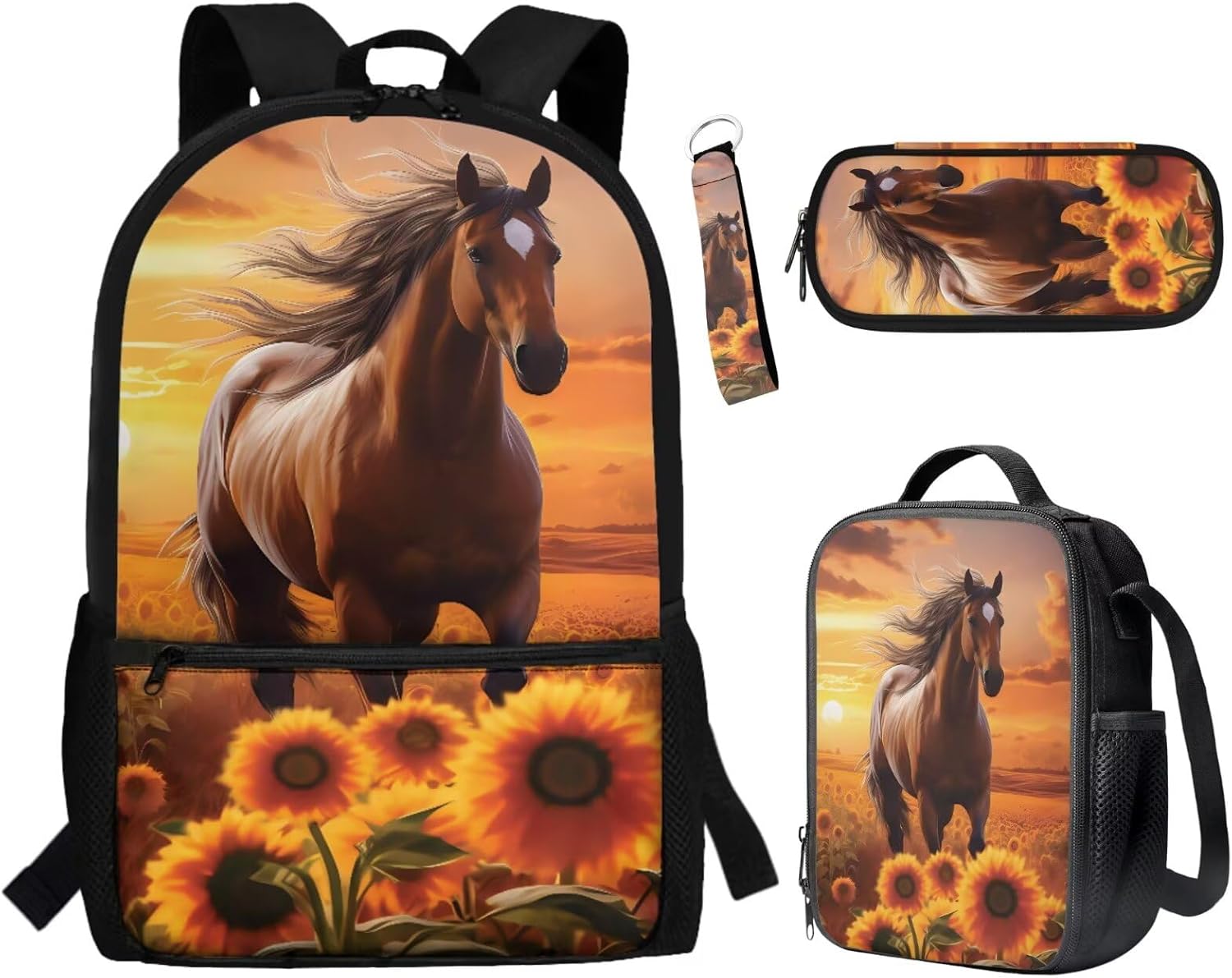 BYCHECAR Axolotl Backpack for Girls 10-12 with Lunchbox Lovely Kids Backpack Portable Lunch Bag Pencil Case Keychain Set Strawberry Pink Daypack Lunch Box Pen Bag Key Chain for Hiking - Image 15