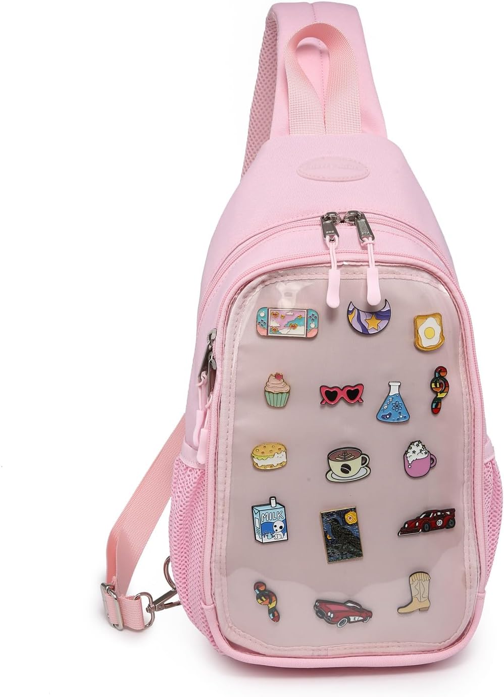 CHERRY SAUCE Kawaii Oxford Ita Bag Pin Display Chest Pack Shoulder Bag Sport Backpack Hiking Daypack - Image 9