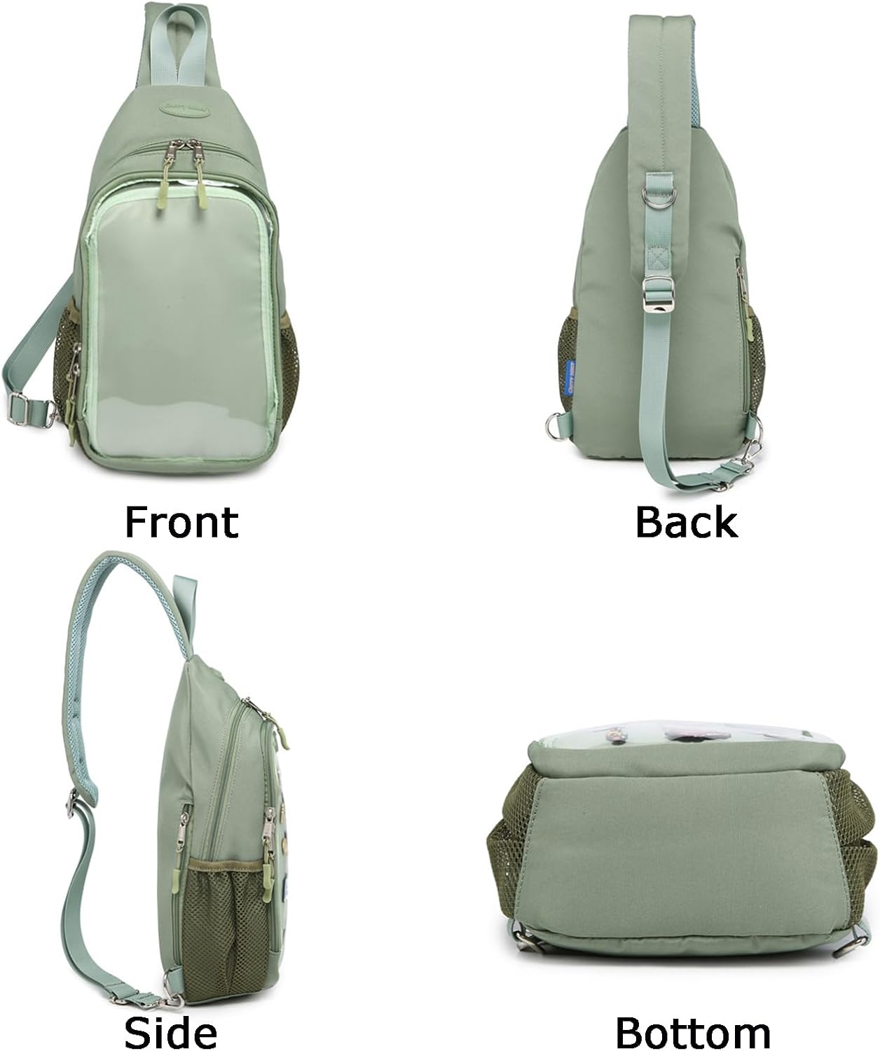 CHERRY SAUCE Kawaii Oxford Ita Bag Pin Display Chest Pack Shoulder Bag Sport Backpack Hiking Daypack - Image 4