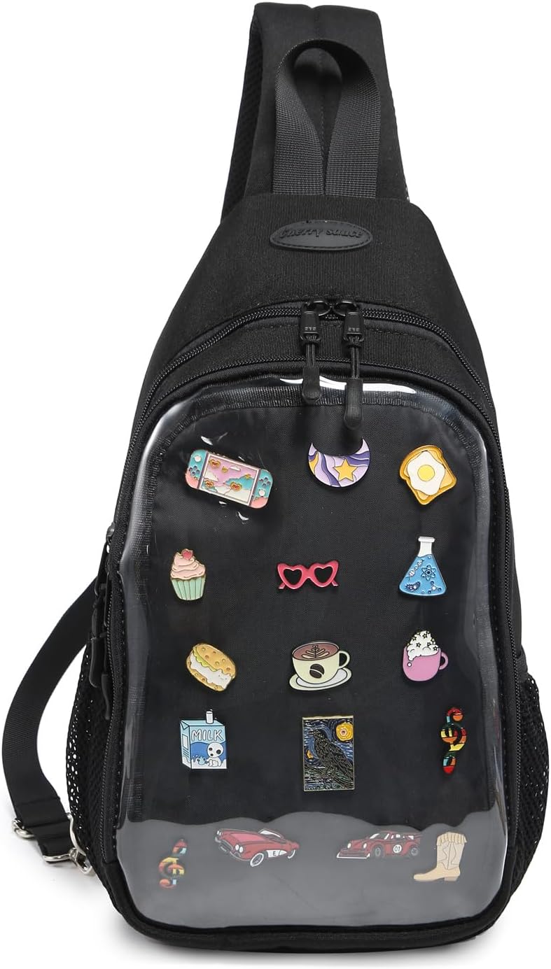 CHERRY SAUCE Kawaii Oxford Ita Bag Pin Display Chest Pack Shoulder Bag Sport Backpack Hiking Daypack - Image 7