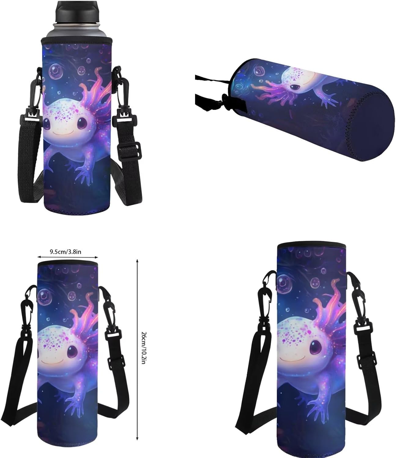 COEQINE Girls Backpack with Water Bottle Cat Listen To Music Pattern Kawaii Lunch Bag for Kids School Backpacks Pencil Case Sleeve Kindergarten 17 Inch Bookbag Elementary 4 Pcs - Image 5