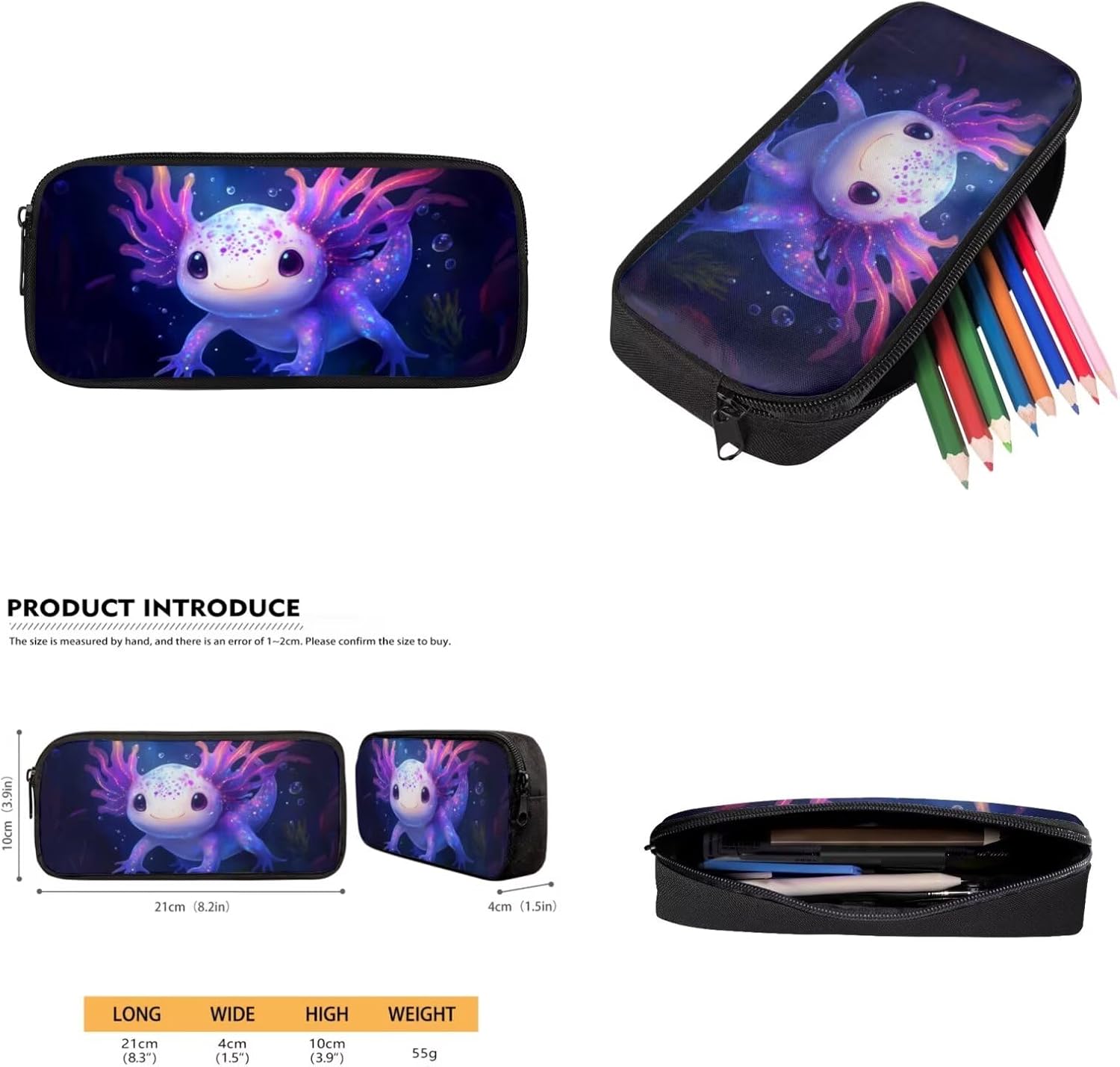 COEQINE Girls Backpack with Water Bottle Cat Listen To Music Pattern Kawaii Lunch Bag for Kids School Backpacks Pencil Case Sleeve Kindergarten 17 Inch Bookbag Elementary 4 Pcs - Image 4