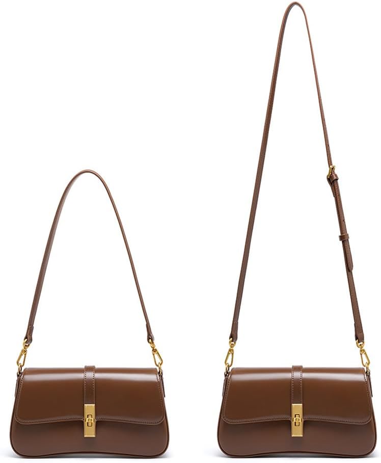 Cowhide armpit women's bag versatile single shoulder crossbody bag size 12 * 5 * 6cm - Image 6