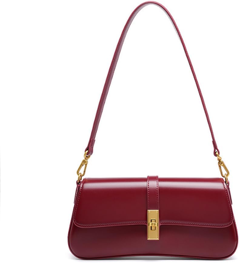 Cowhide armpit women's bag versatile single shoulder crossbody bag size 12 * 5 * 6cm