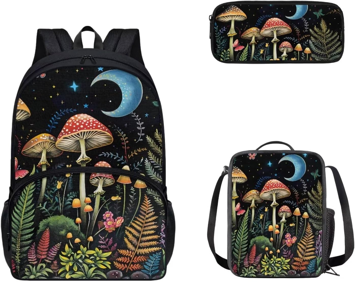 Cozeyat Kawaii Dog School Backpack Girls Set Bookbag with Lunch Bag & Pencil Case Pink Donuts Bookbags Middle Elementary Preschool Kindergarten School Supplies for Kids - Image 8