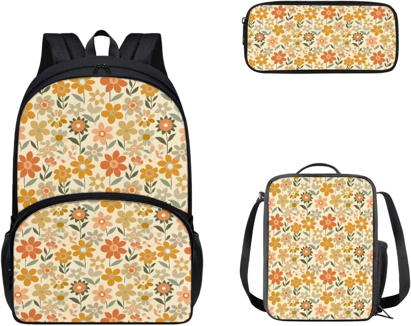 Cozeyat Kawaii Dog School Backpack Girls Set Bookbag with Lunch Bag & Pencil Case Pink Donuts Bookbags Middle Elementary Preschool Kindergarten School Supplies for Kids - Image 20