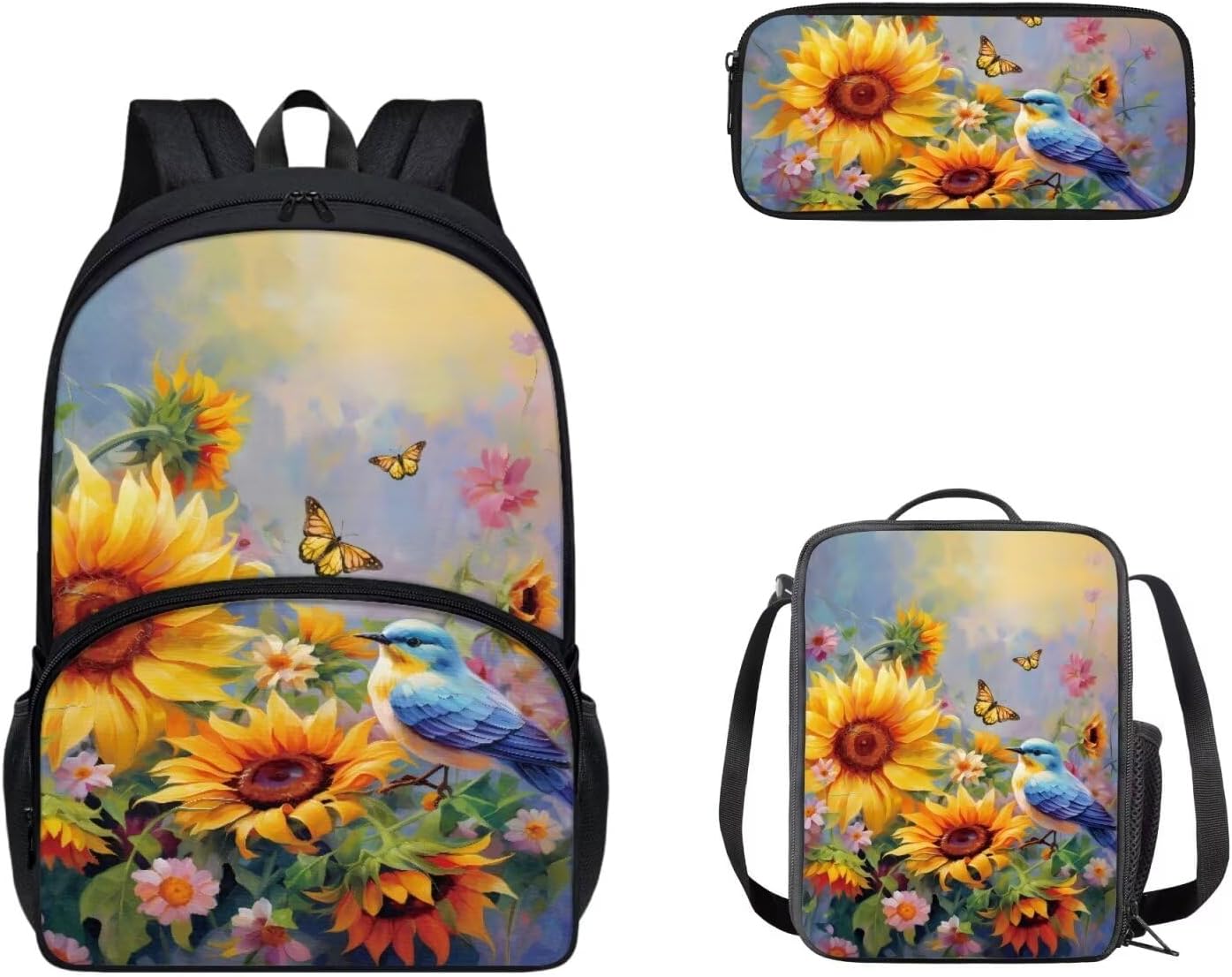 Cozeyat Kawaii Dog School Backpack Girls Set Bookbag with Lunch Bag & Pencil Case Pink Donuts Bookbags Middle Elementary Preschool Kindergarten School Supplies for Kids - Image 39