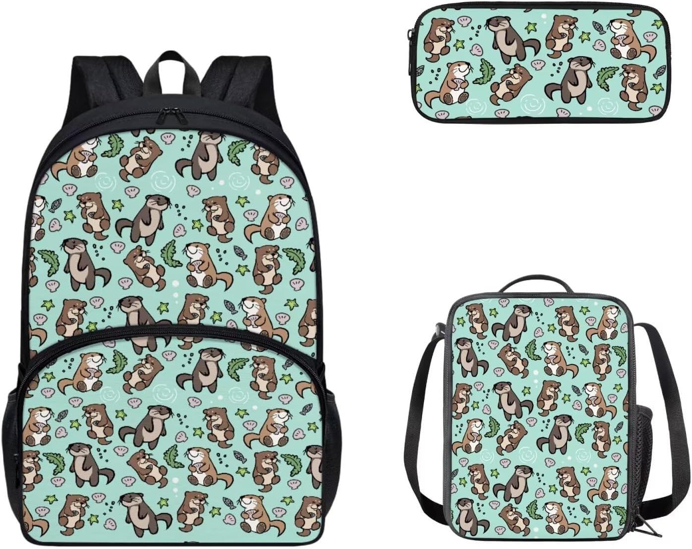 Cozeyat Kawaii Dog School Backpack Girls Set Bookbag with Lunch Bag & Pencil Case Pink Donuts Bookbags Middle Elementary Preschool Kindergarten School Supplies for Kids - Image 34