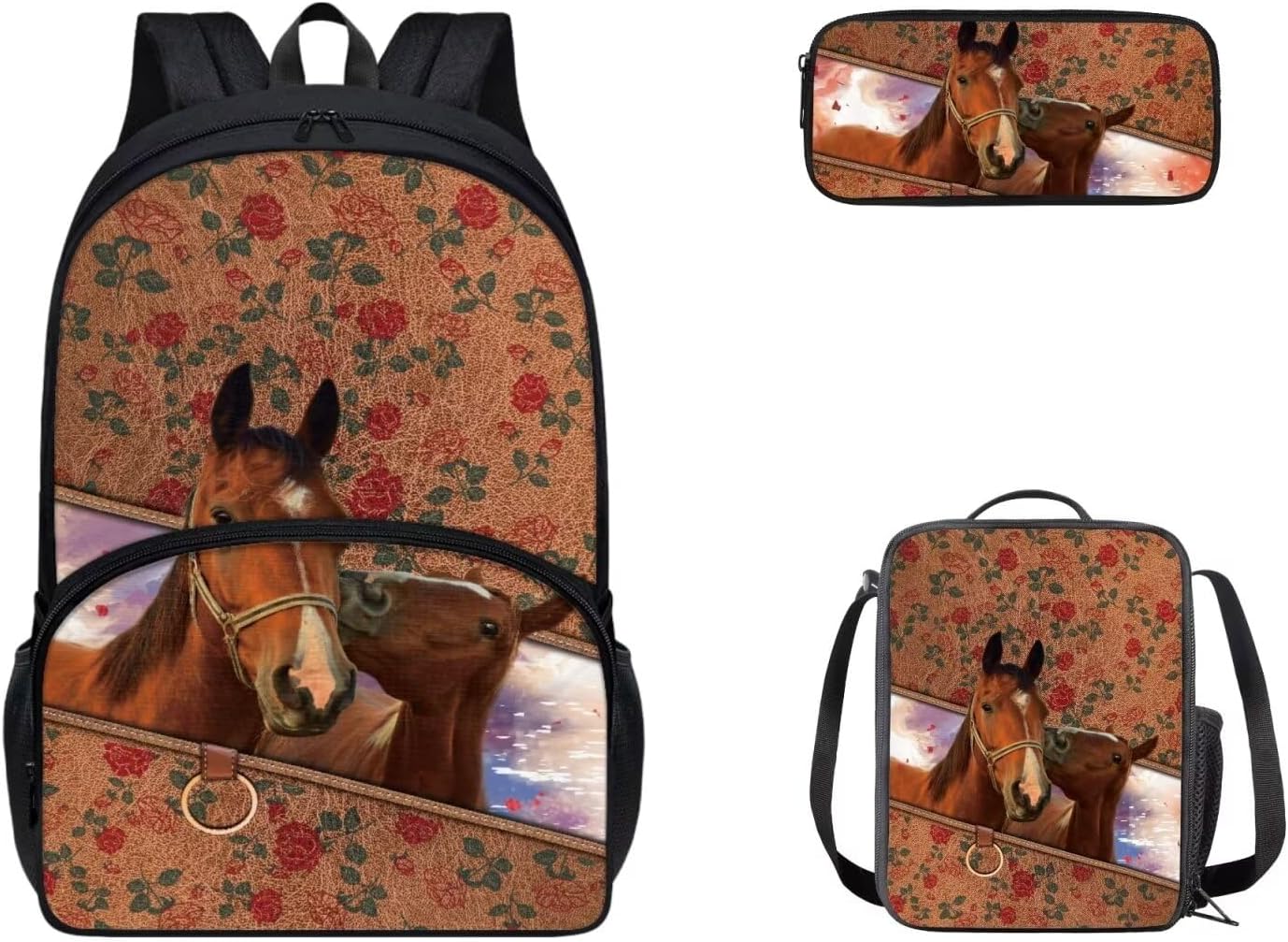 Cozeyat Kawaii Dog School Backpack Girls Set Bookbag with Lunch Bag & Pencil Case Pink Donuts Bookbags Middle Elementary Preschool Kindergarten School Supplies for Kids - Image 19