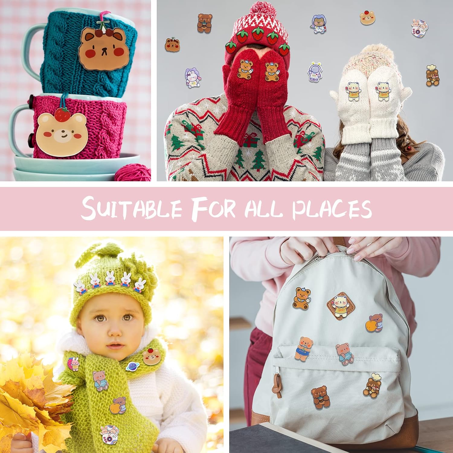 Cute Pins for Backpacks,50 Pcs Kawaii Acrylic Pins, Aesthetic for Girl's Bags,Hoodies,Hats,Jackets Decorative Clothing Bags Jackets Hat Backpacks Bag Accessories - Image 6