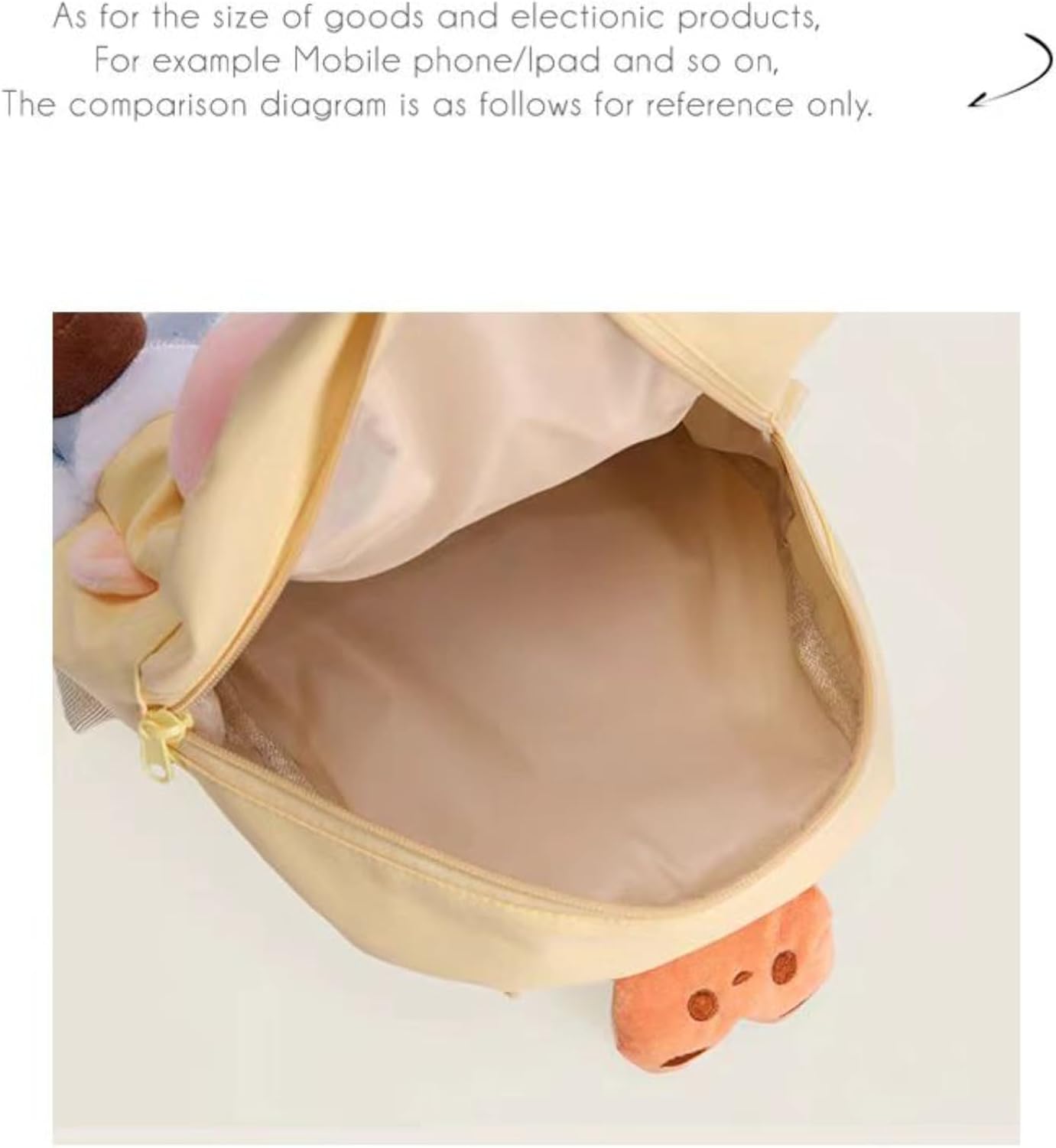 Cute Plush Anime Backpack for Women, Korean Fashion Soft Stuffed Animal Shoulder Bag with Star & Apple Details, Casual Bag for Daily Shopping Travel - Image 4