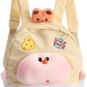 Cute Plush Anime Backpack for Women, Korean Fashion Soft Stuffed Animal Shoulder Bag with Star & Apple Details, Casual Bag for Daily Shopping Travel