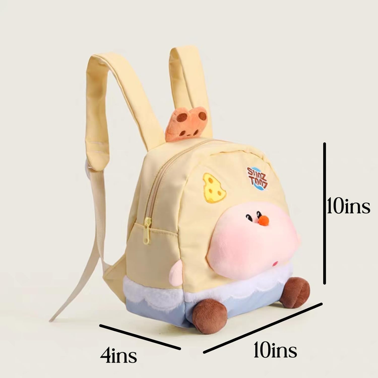 Cute Plush Anime Backpack for Women, Korean Fashion Soft Stuffed Animal Shoulder Bag with Star & Apple Details, Casual Bag for Daily Shopping Travel - Image 3