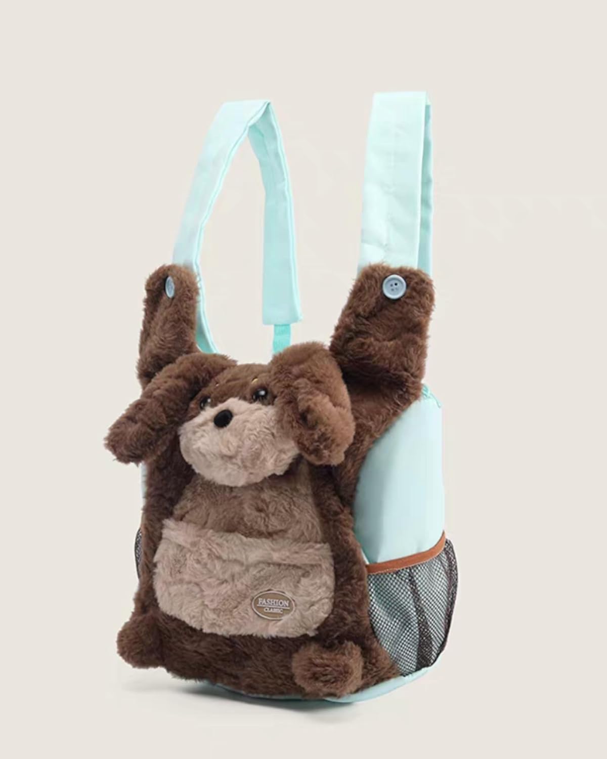 Cute Plush Dog Backpack for Women, Korean Fashion Stuffed Animal Shoulder Bag, Casual Bag for Daily Shopping Travel - Image 4