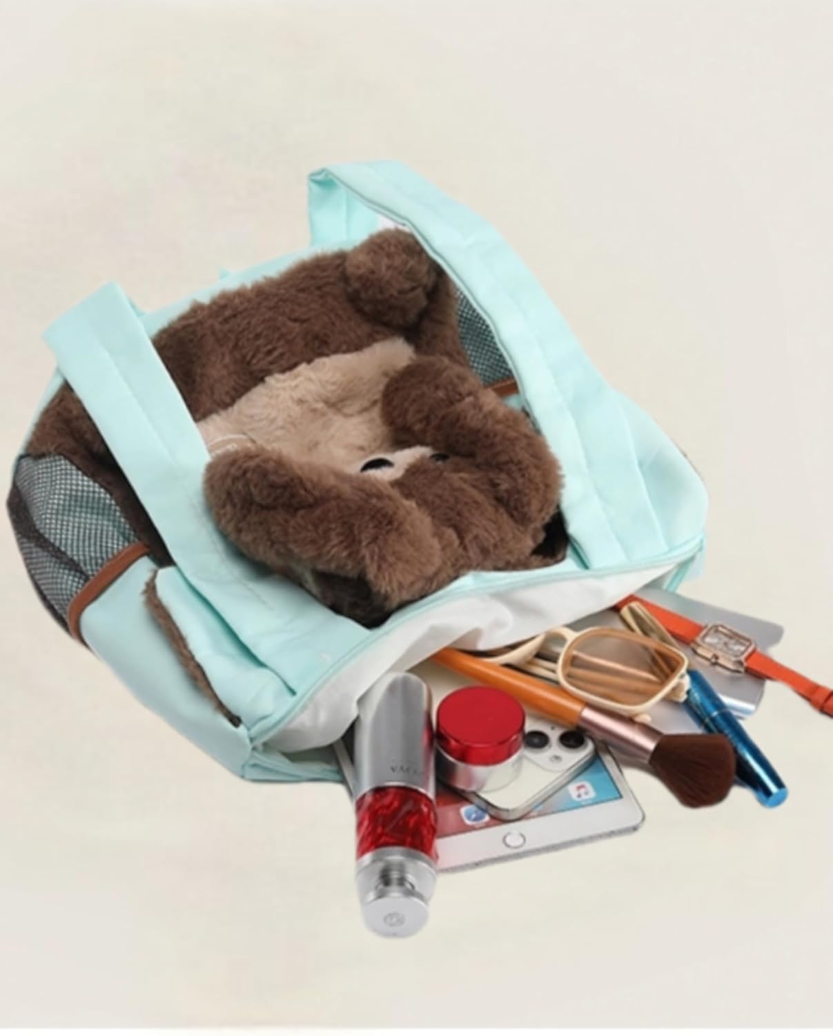 Cute Plush Dog Backpack for Women, Korean Fashion Stuffed Animal Shoulder Bag, Casual Bag for Daily Shopping Travel - Image 5