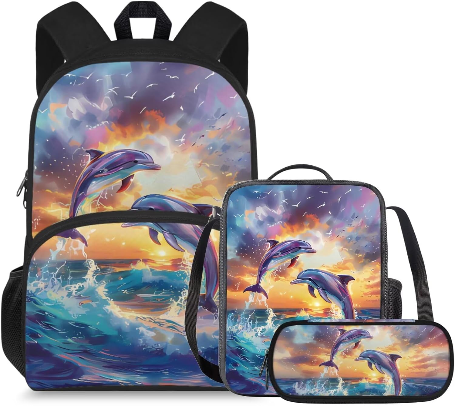 doginthehole Cute Owl Moon Backpack for Girls Kawaii Large Capacity Kids School Bag with Lunch Bag 3 Piece Lightweight Bookbag for Girls 7-8 for Elementary School Casual Travel Book Bags - Image 35