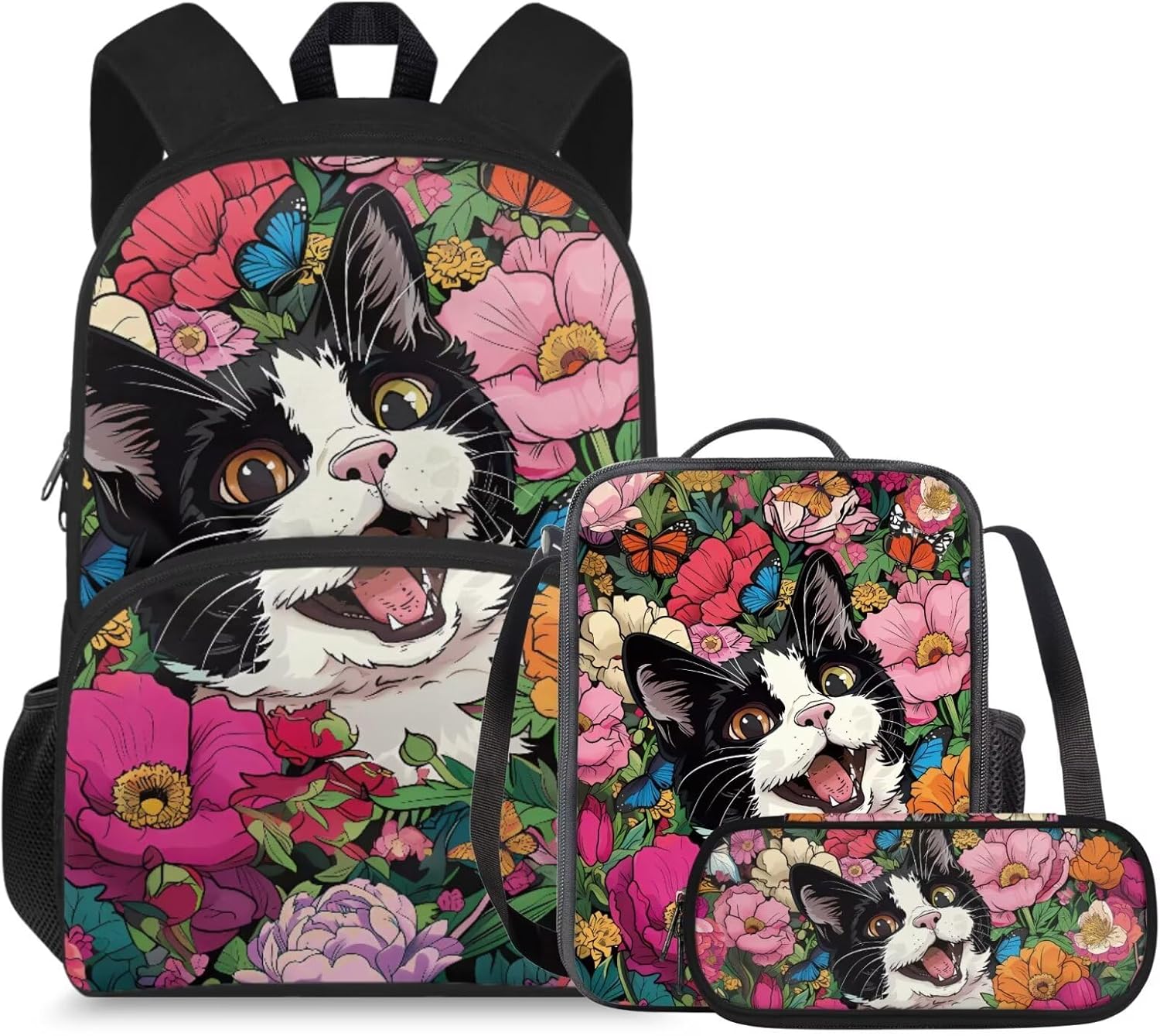 doginthehole Cute Owl Moon Backpack for Girls Kawaii Large Capacity Kids School Bag with Lunch Bag 3 Piece Lightweight Bookbag for Girls 7-8 for Elementary School Casual Travel Book Bags - Image 20