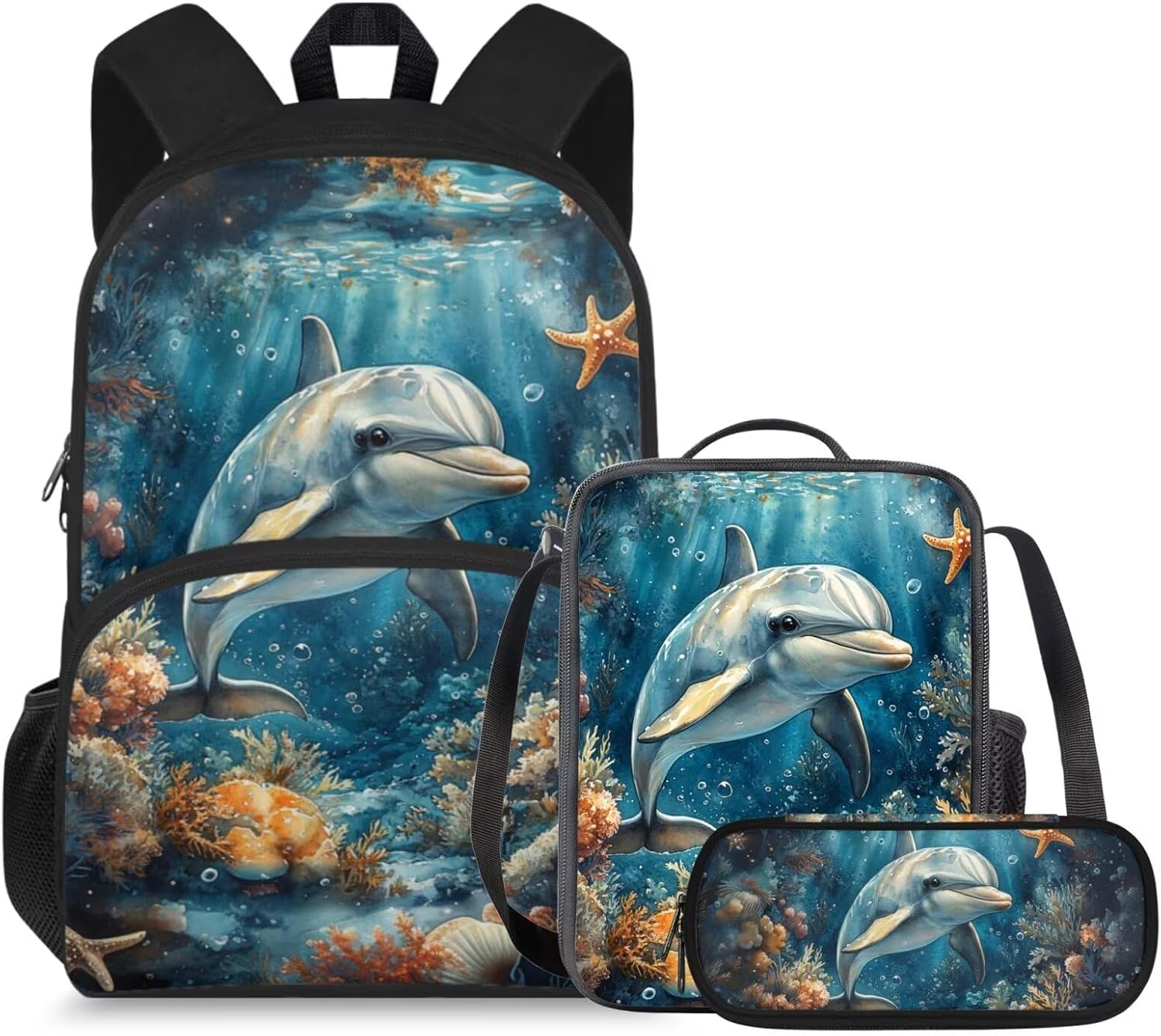 doginthehole Cute Owl Moon Backpack for Girls Kawaii Large Capacity Kids School Bag with Lunch Bag 3 Piece Lightweight Bookbag for Girls 7-8 for Elementary School Casual Travel Book Bags - Image 28