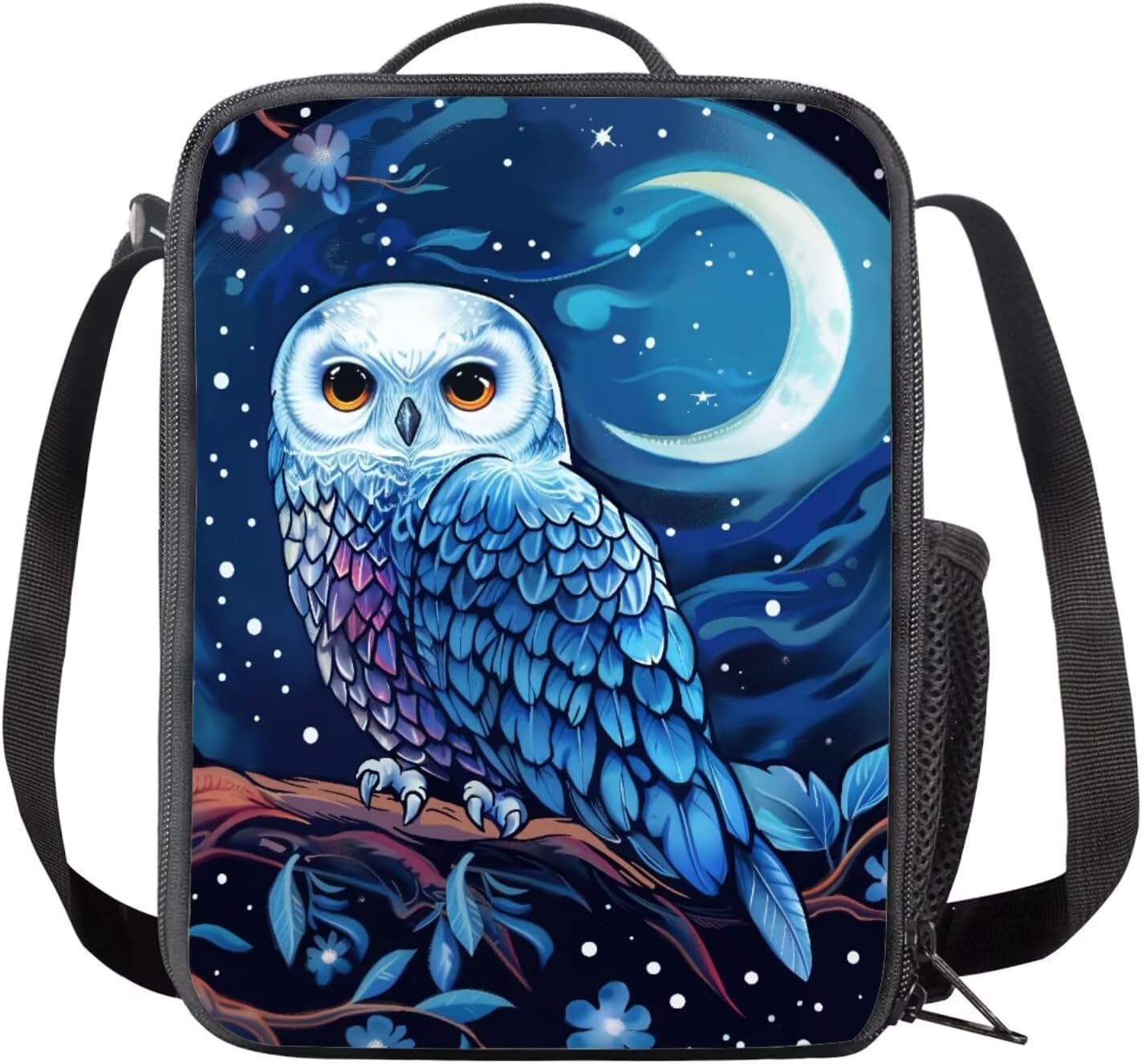 doginthehole Cute Owl Moon Backpack for Girls Kawaii Large Capacity Kids School Bag with Lunch Bag 3 Piece Lightweight Bookbag for Girls 7-8 for Elementary School Casual Travel Book Bags - Image 6
