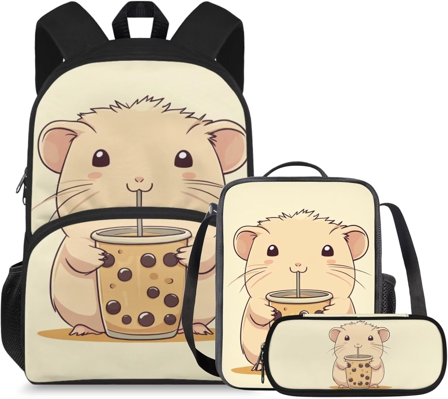 doginthehole Cute Owl Moon Backpack for Girls Kawaii Large Capacity Kids School Bag with Lunch Bag 3 Piece Lightweight Bookbag for Girls 7-8 for Elementary School Casual Travel Book Bags - Image 21