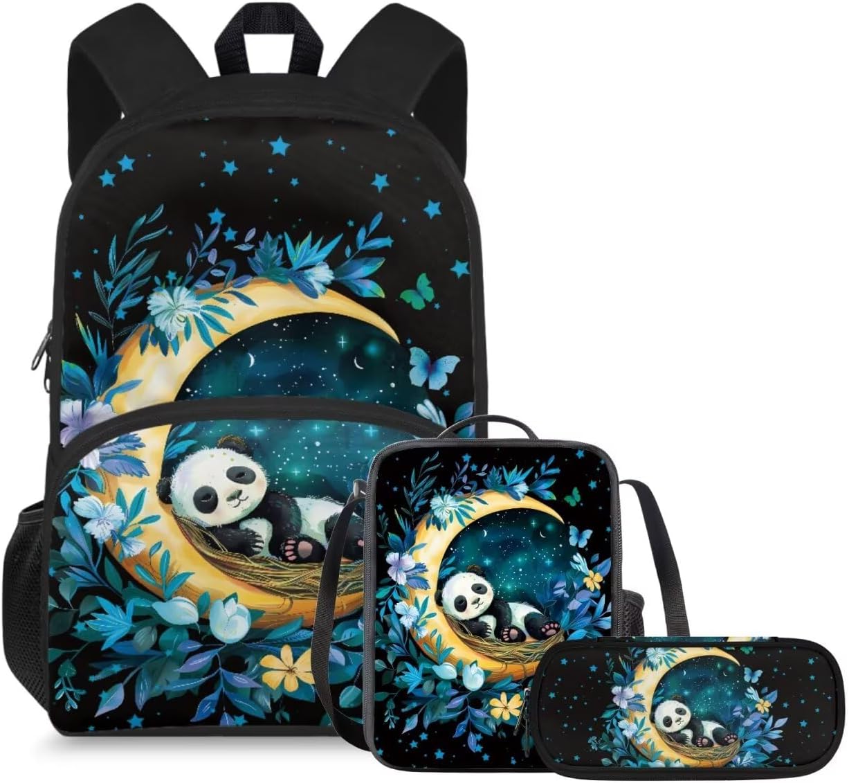 doginthehole Cute Owl Moon Backpack for Girls Kawaii Large Capacity Kids School Bag with Lunch Bag 3 Piece Lightweight Bookbag for Girls 7-8 for Elementary School Casual Travel Book Bags - Image 32