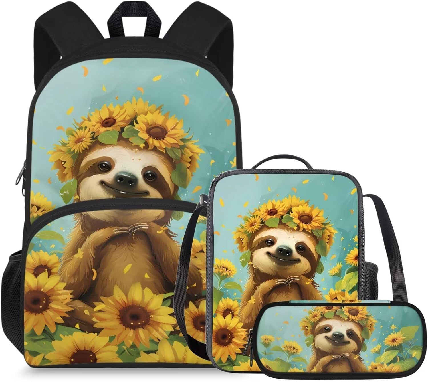 doginthehole Cute Owl Moon Backpack for Girls Kawaii Large Capacity Kids School Bag with Lunch Bag 3 Piece Lightweight Bookbag for Girls 7-8 for Elementary School Casual Travel Book Bags - Image 13