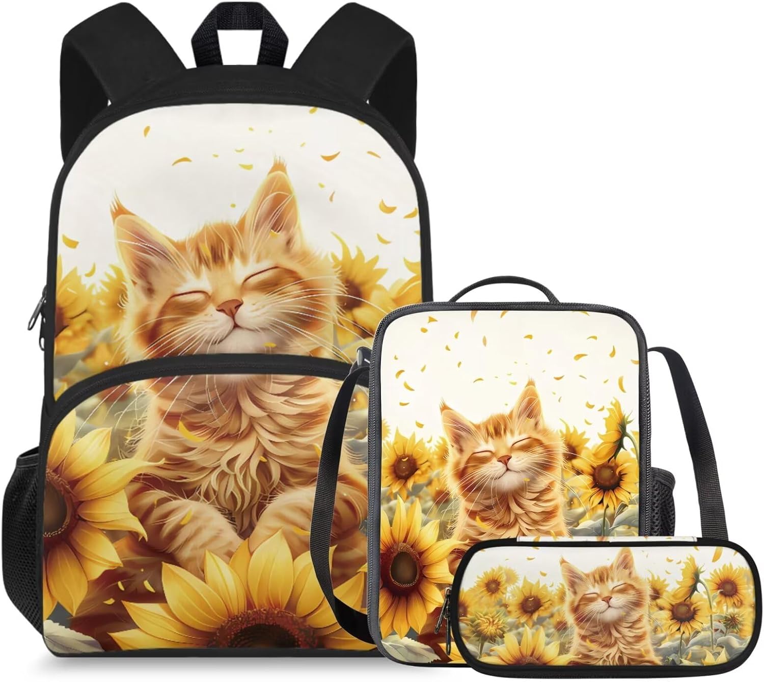 doginthehole Cute Owl Moon Backpack for Girls Kawaii Large Capacity Kids School Bag with Lunch Bag 3 Piece Lightweight Bookbag for Girls 7-8 for Elementary School Casual Travel Book Bags - Image 12