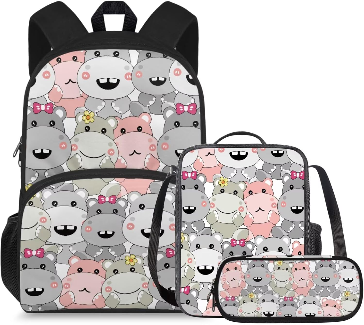 doginthehole Cute Owl Moon Backpack for Girls Kawaii Large Capacity Kids School Bag with Lunch Bag 3 Piece Lightweight Bookbag for Girls 7-8 for Elementary School Casual Travel Book Bags - Image 16