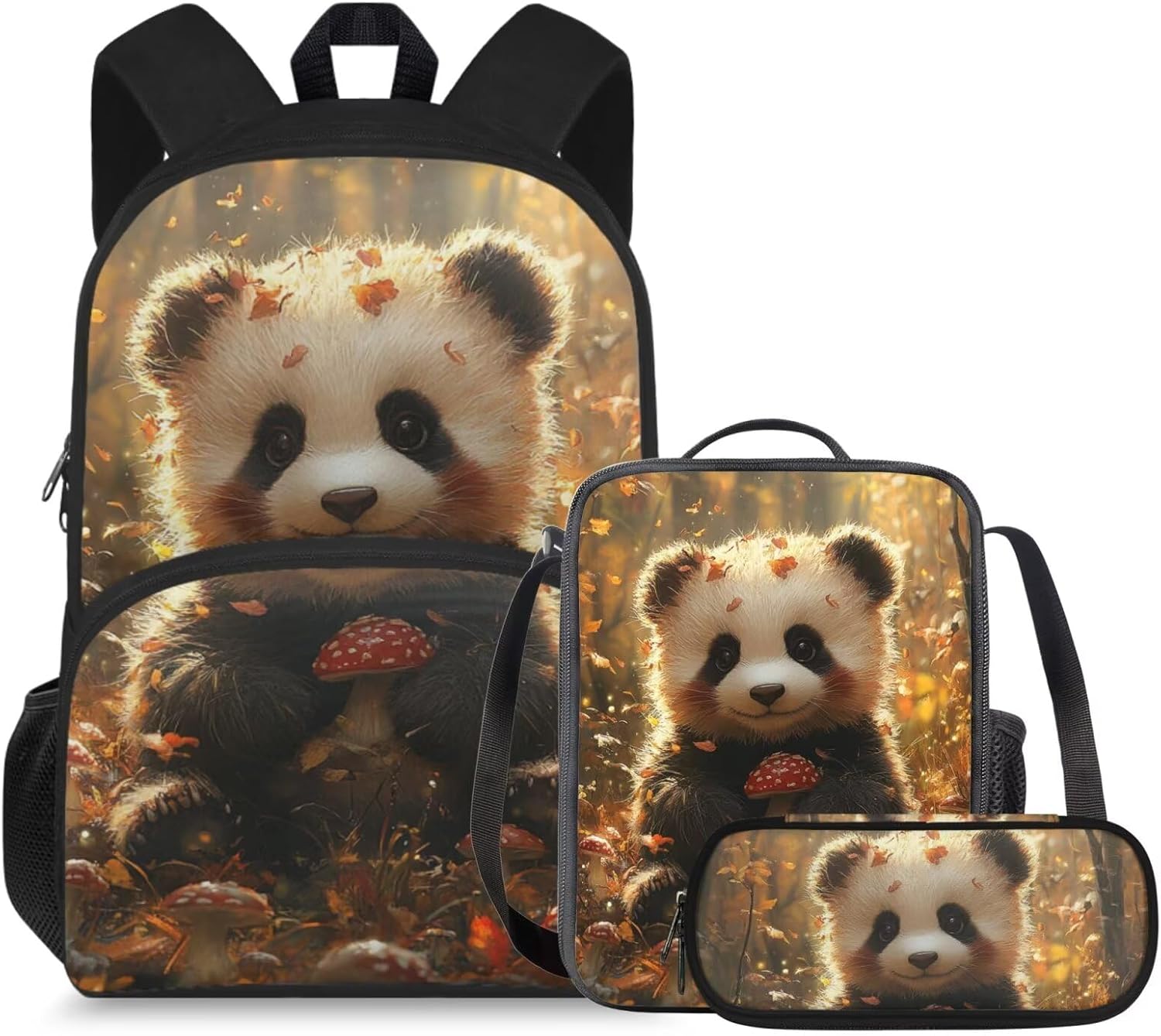 doginthehole Cute Owl Moon Backpack for Girls Kawaii Large Capacity Kids School Bag with Lunch Bag 3 Piece Lightweight Bookbag for Girls 7-8 for Elementary School Casual Travel Book Bags - Image 10