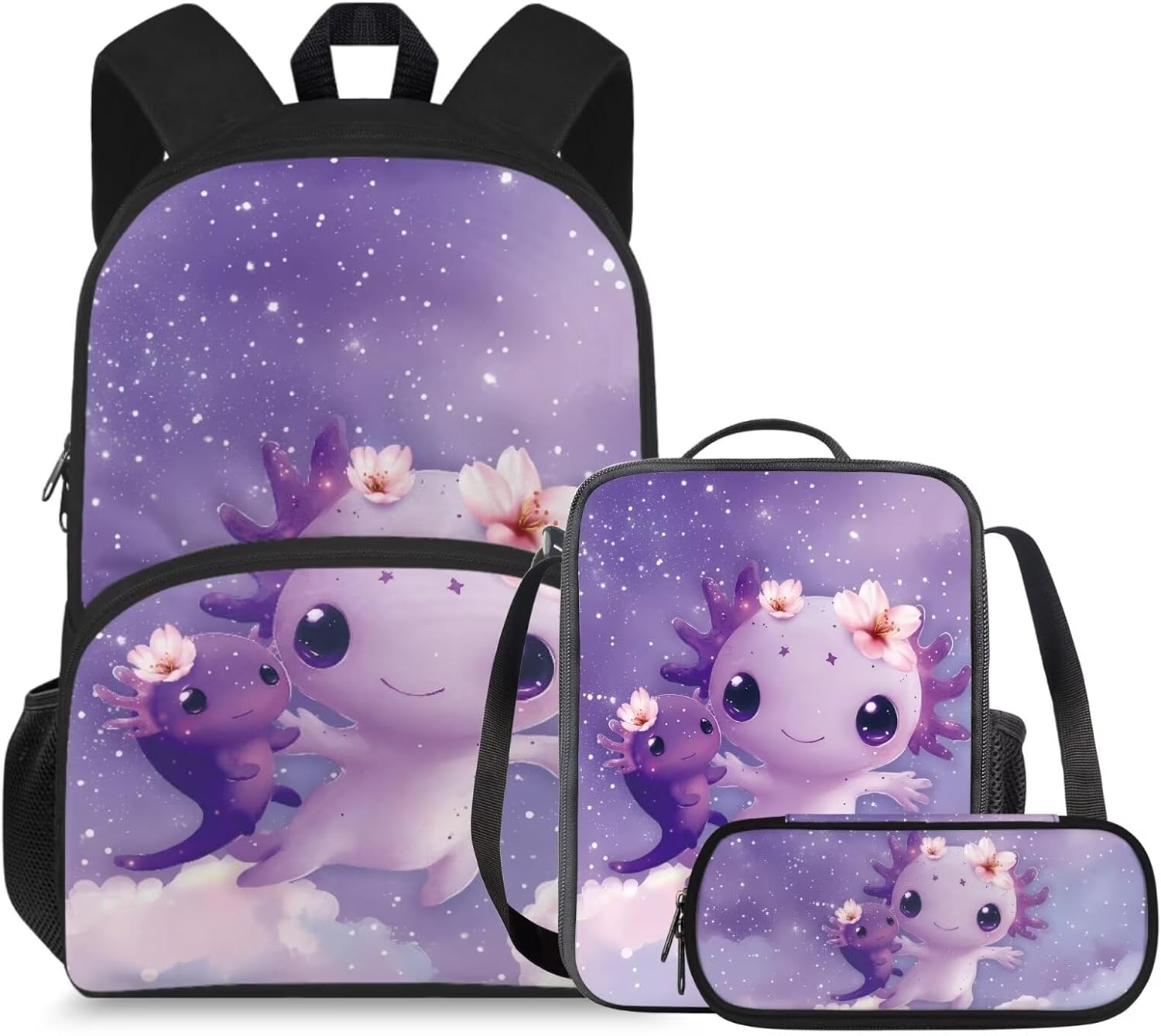 doginthehole Cute Owl Moon Backpack for Girls Kawaii Large Capacity Kids School Bag with Lunch Bag 3 Piece Lightweight Bookbag for Girls 7-8 for Elementary School Casual Travel Book Bags - Image 31