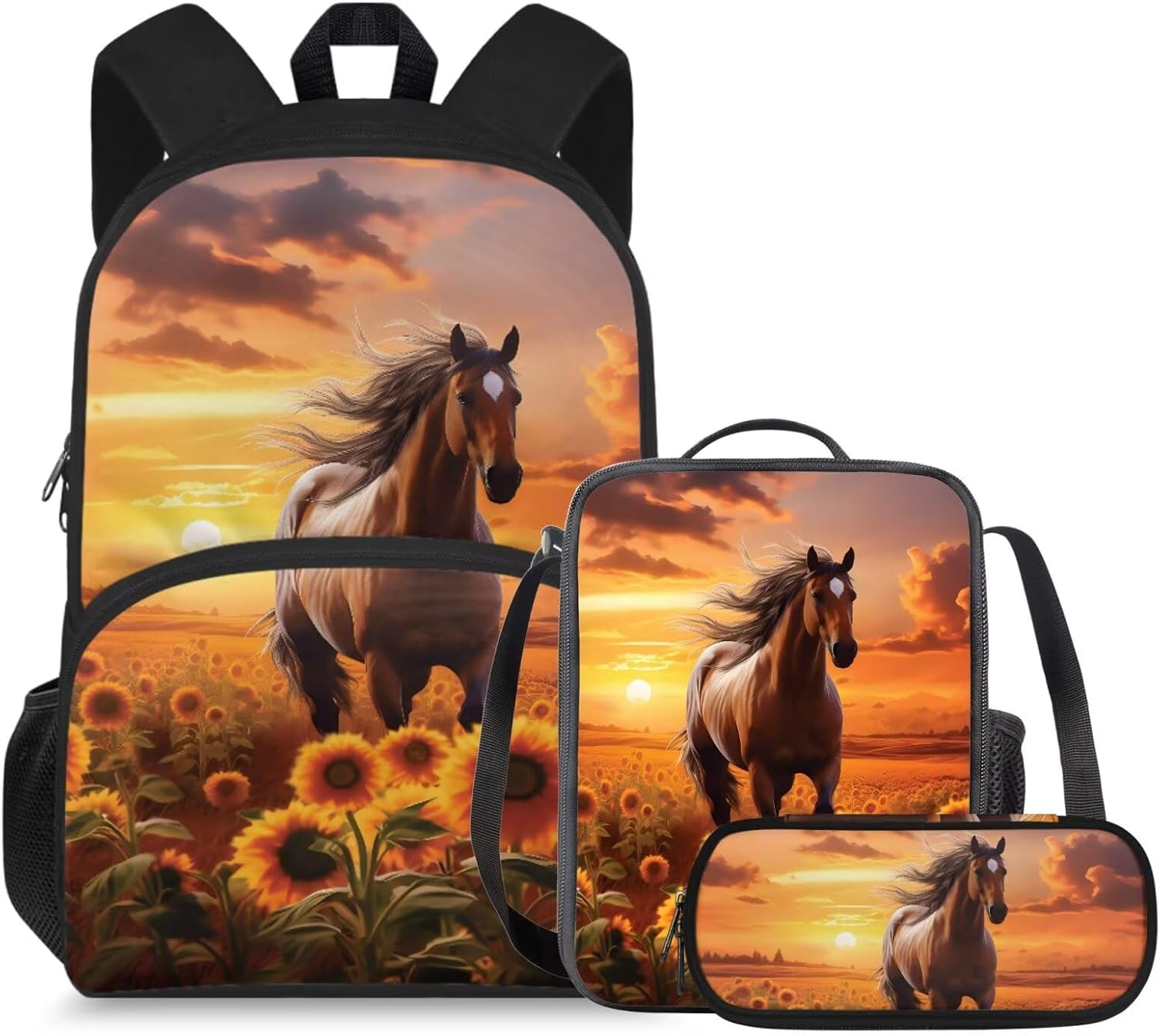 doginthehole Cute Owl Moon Backpack for Girls Kawaii Large Capacity Kids School Bag with Lunch Bag 3 Piece Lightweight Bookbag for Girls 7-8 for Elementary School Casual Travel Book Bags - Image 24