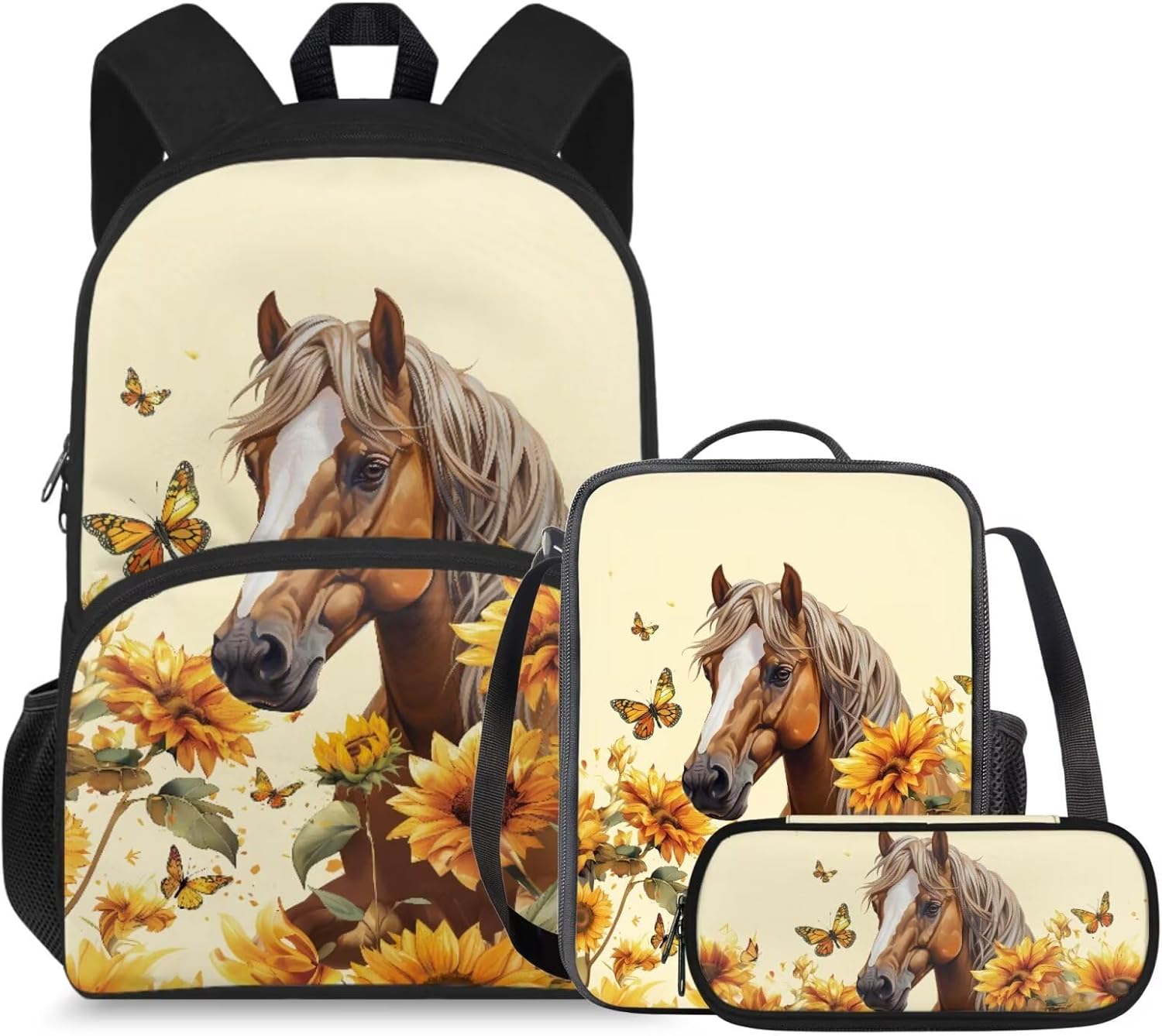 doginthehole Cute Owl Moon Backpack for Girls Kawaii Large Capacity Kids School Bag with Lunch Bag 3 Piece Lightweight Bookbag for Girls 7-8 for Elementary School Casual Travel Book Bags - Image 25