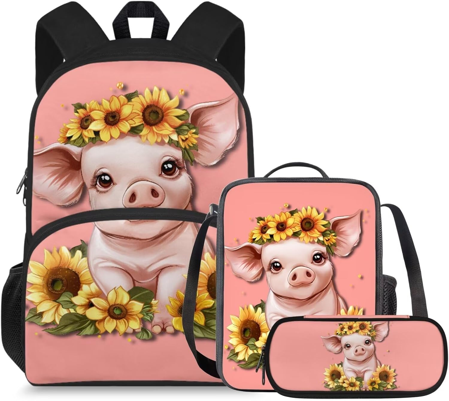 doginthehole Cute Owl Moon Backpack for Girls Kawaii Large Capacity Kids School Bag with Lunch Bag 3 Piece Lightweight Bookbag for Girls 7-8 for Elementary School Casual Travel Book Bags - Image 34