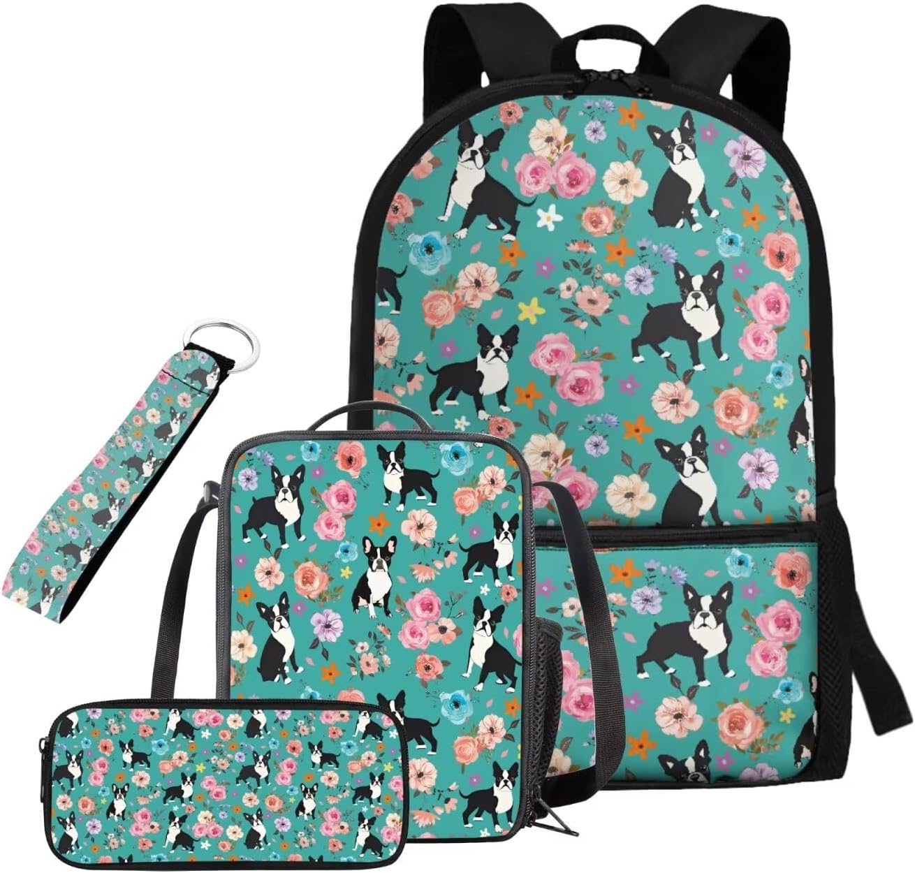 doginthehole Cute Yak Lambie School Backpack for Girls Kawaii Girls School Bag and Lunch Box 4-in-1 Lightweight Book Bags for Girls 8-12 for Preschool Elementary School Kids Bookbag Keychains - Image 22