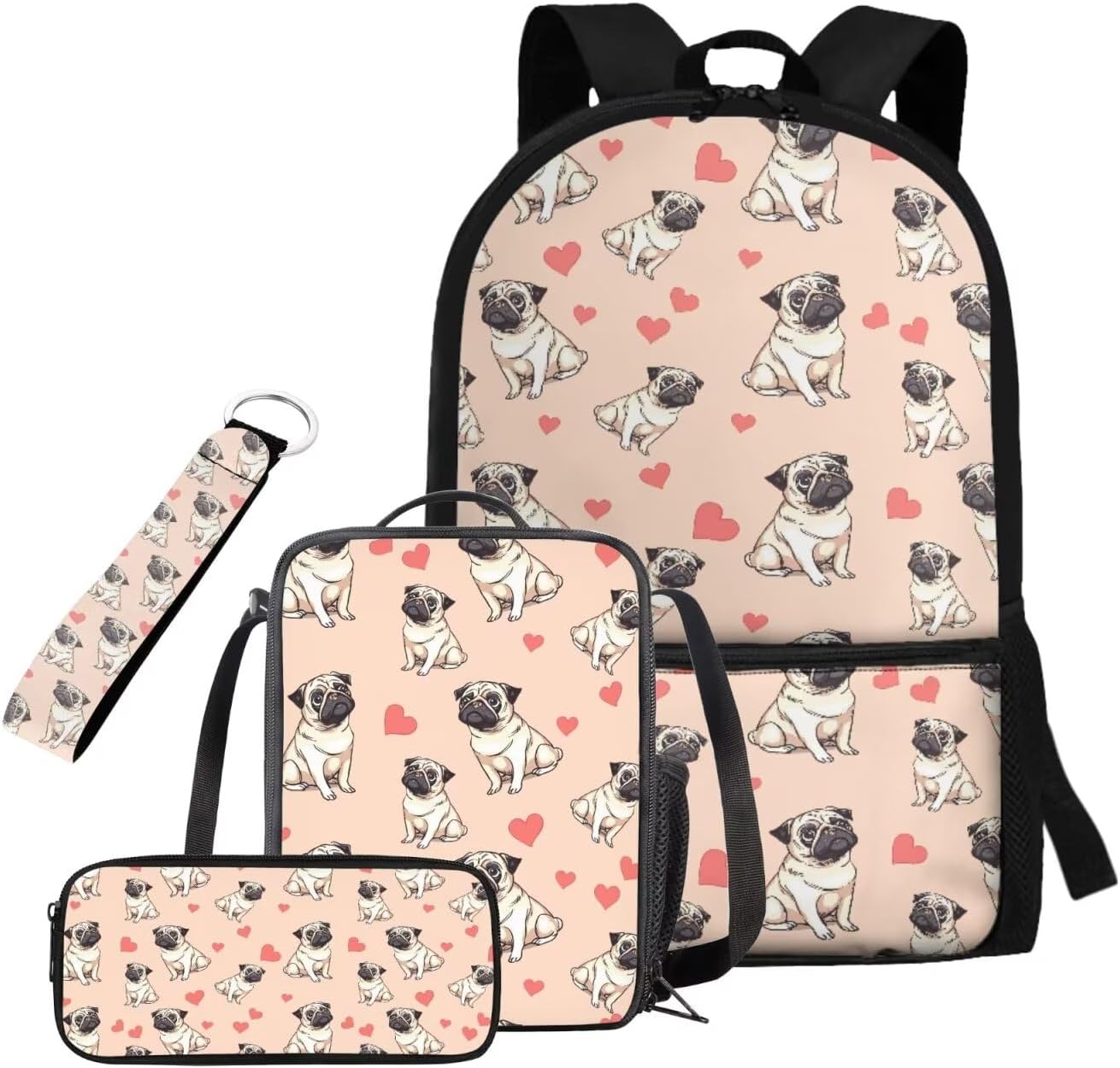 doginthehole Cute Yak Lambie School Backpack for Girls Kawaii Girls School Bag and Lunch Box 4-in-1 Lightweight Book Bags for Girls 8-12 for Preschool Elementary School Kids Bookbag Keychains - Image 21