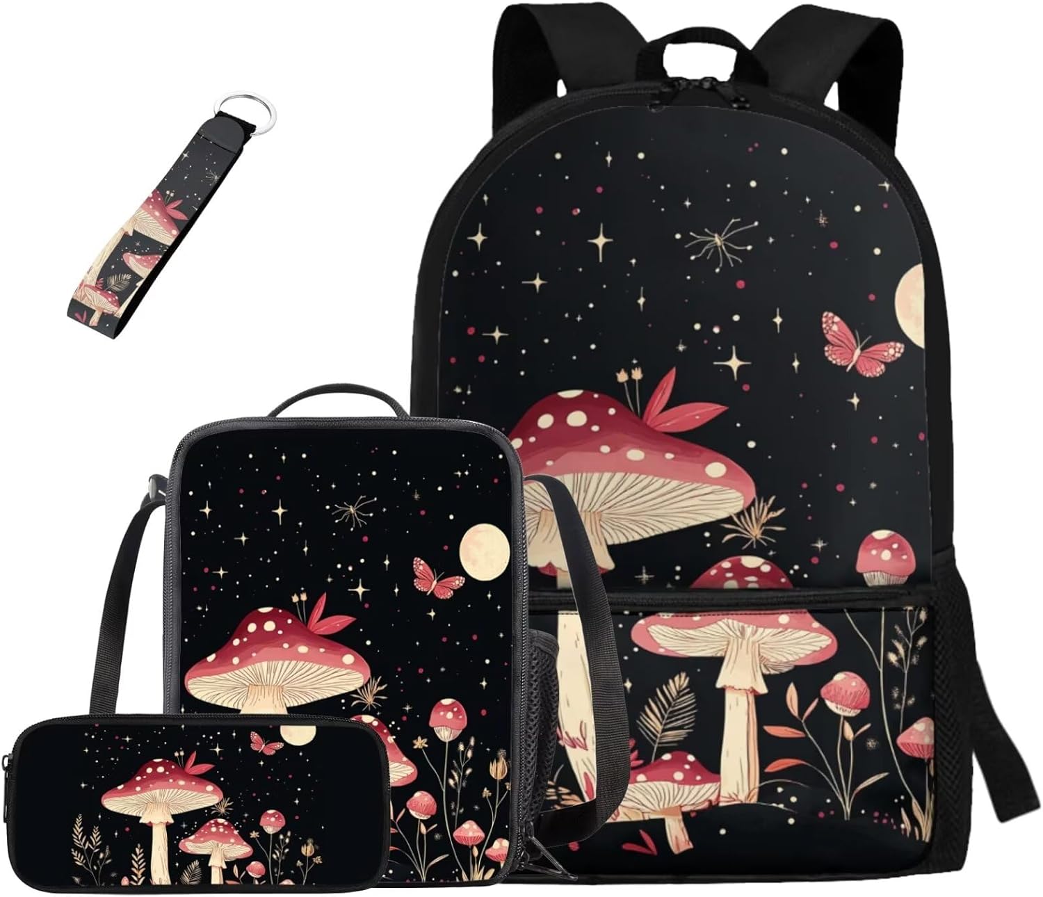 doginthehole Cute Yak Lambie School Backpack for Girls Kawaii Girls School Bag and Lunch Box 4-in-1 Lightweight Book Bags for Girls 8-12 for Preschool Elementary School Kids Bookbag Keychains - Image 27