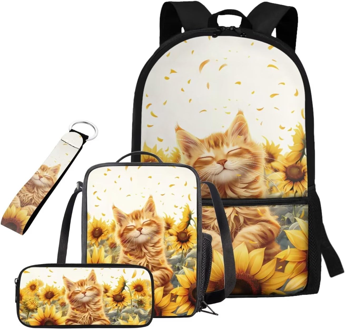 doginthehole Cute Yak Lambie School Backpack for Girls Kawaii Girls School Bag and Lunch Box 4-in-1 Lightweight Book Bags for Girls 8-12 for Preschool Elementary School Kids Bookbag Keychains - Image 33