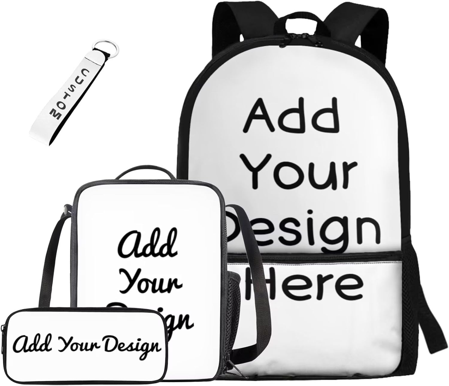 doginthehole Cute Yak Lambie School Backpack for Girls Kawaii Girls School Bag and Lunch Box 4-in-1 Lightweight Book Bags for Girls 8-12 for Preschool Elementary School Kids Bookbag Keychains - Image 9