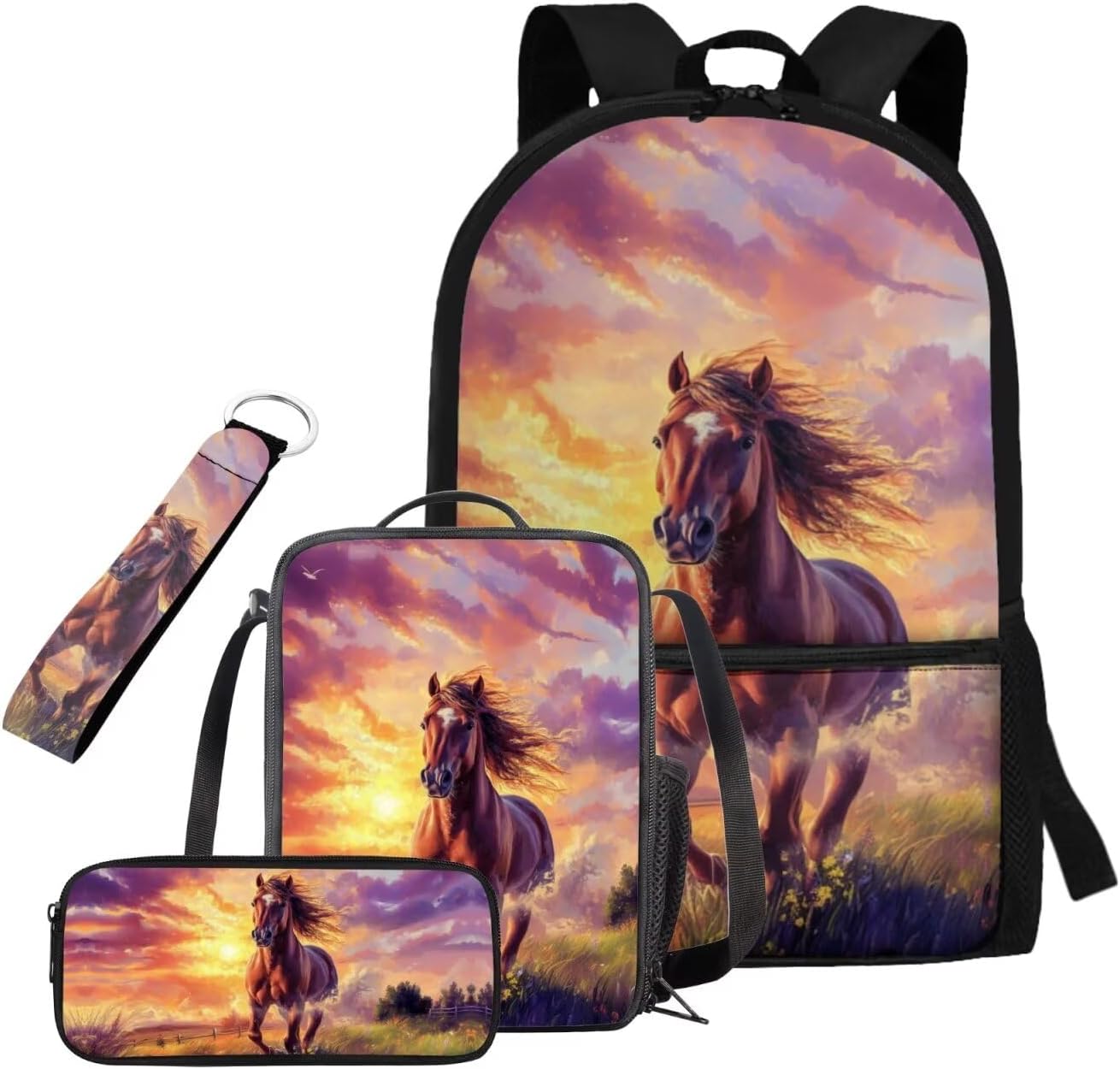 doginthehole Cute Yak Lambie School Backpack for Girls Kawaii Girls School Bag and Lunch Box 4-in-1 Lightweight Book Bags for Girls 8-12 for Preschool Elementary School Kids Bookbag Keychains - Image 26